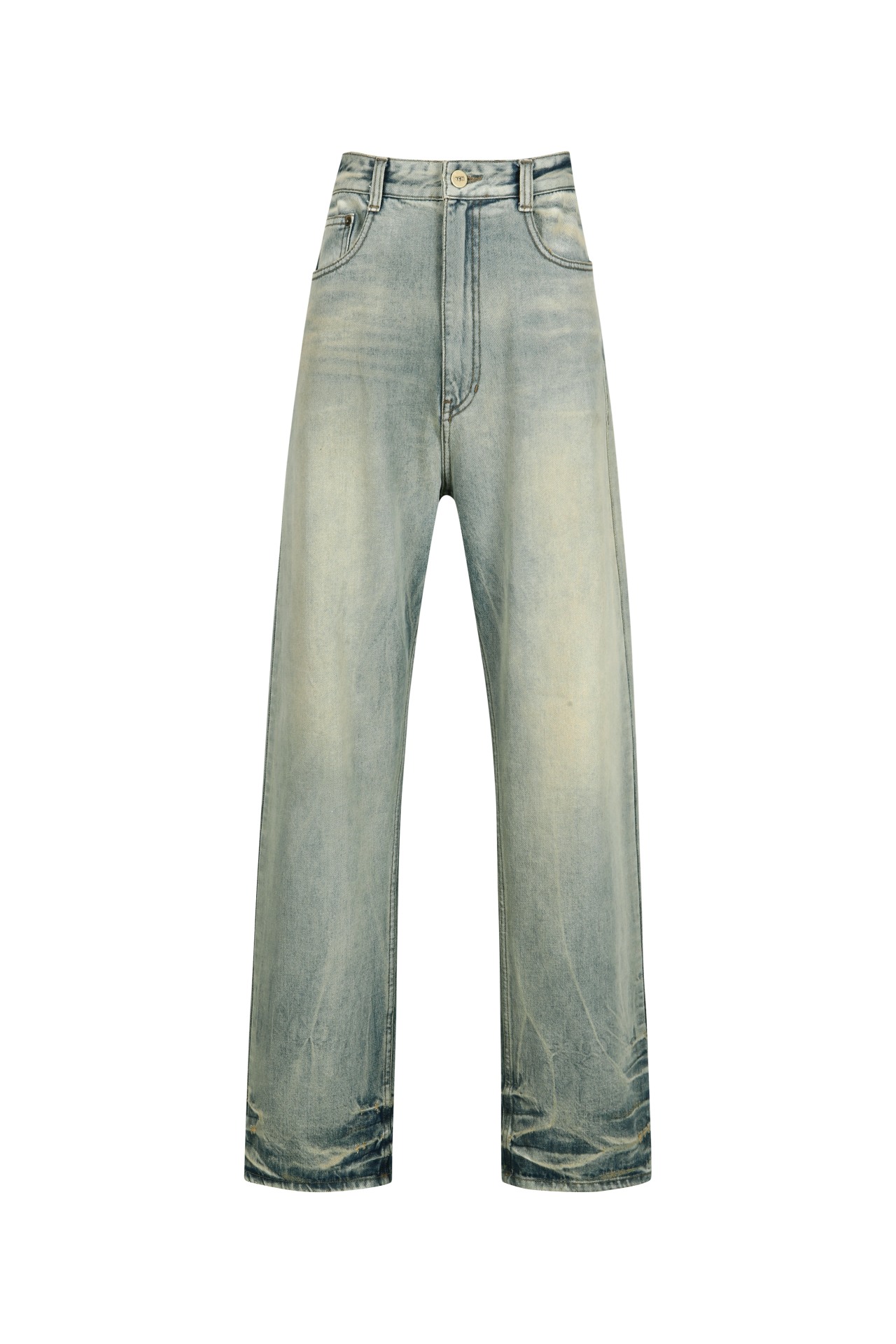 HIGH-RISE STRAIGHT LEG JEANS KHAKI (F24DB7111KK)