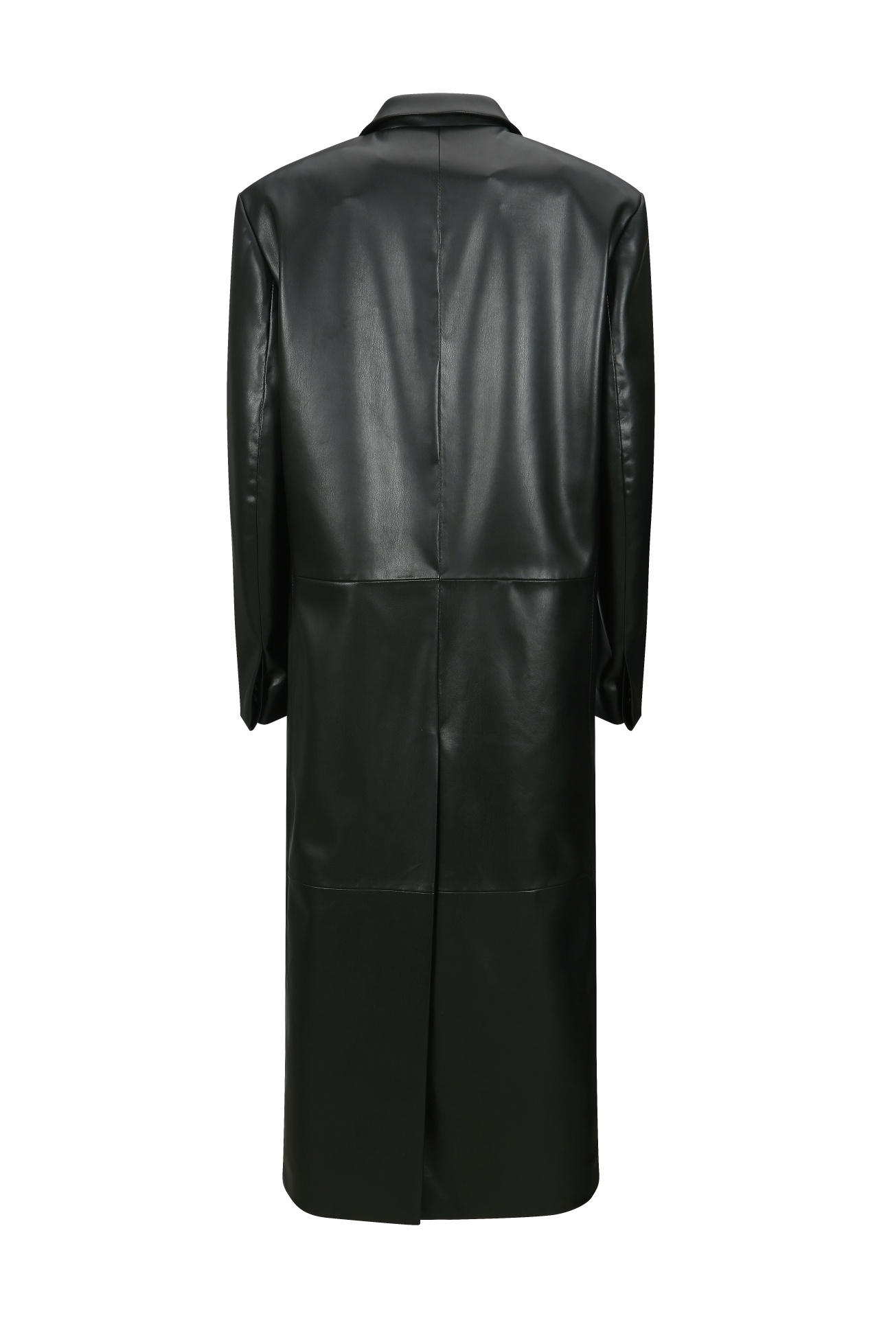 FAUX LEATHER COAT BLACK (F25CT2053BK)