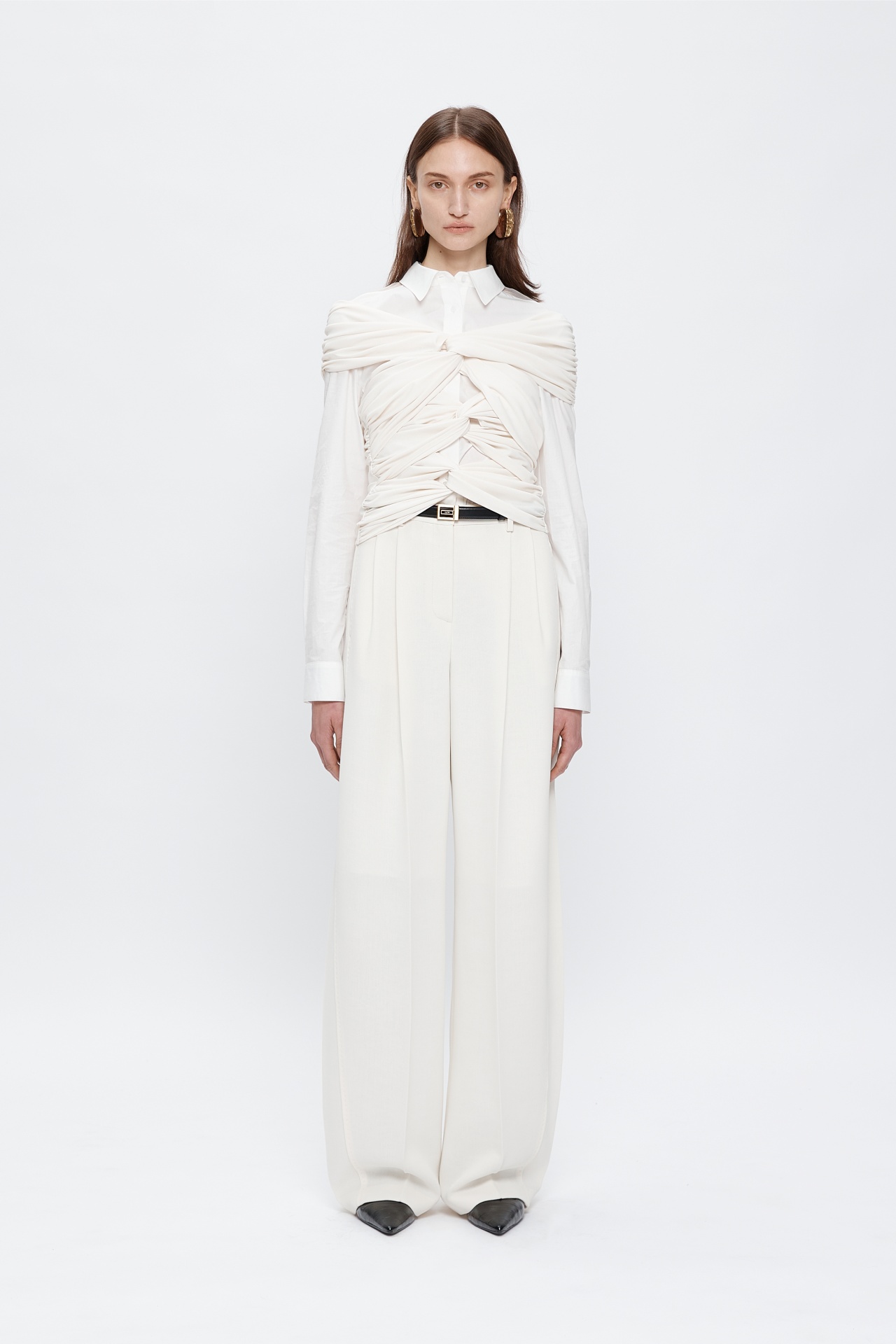 CURVED TAILORED PANTS IVORY (F25PT5171IV)