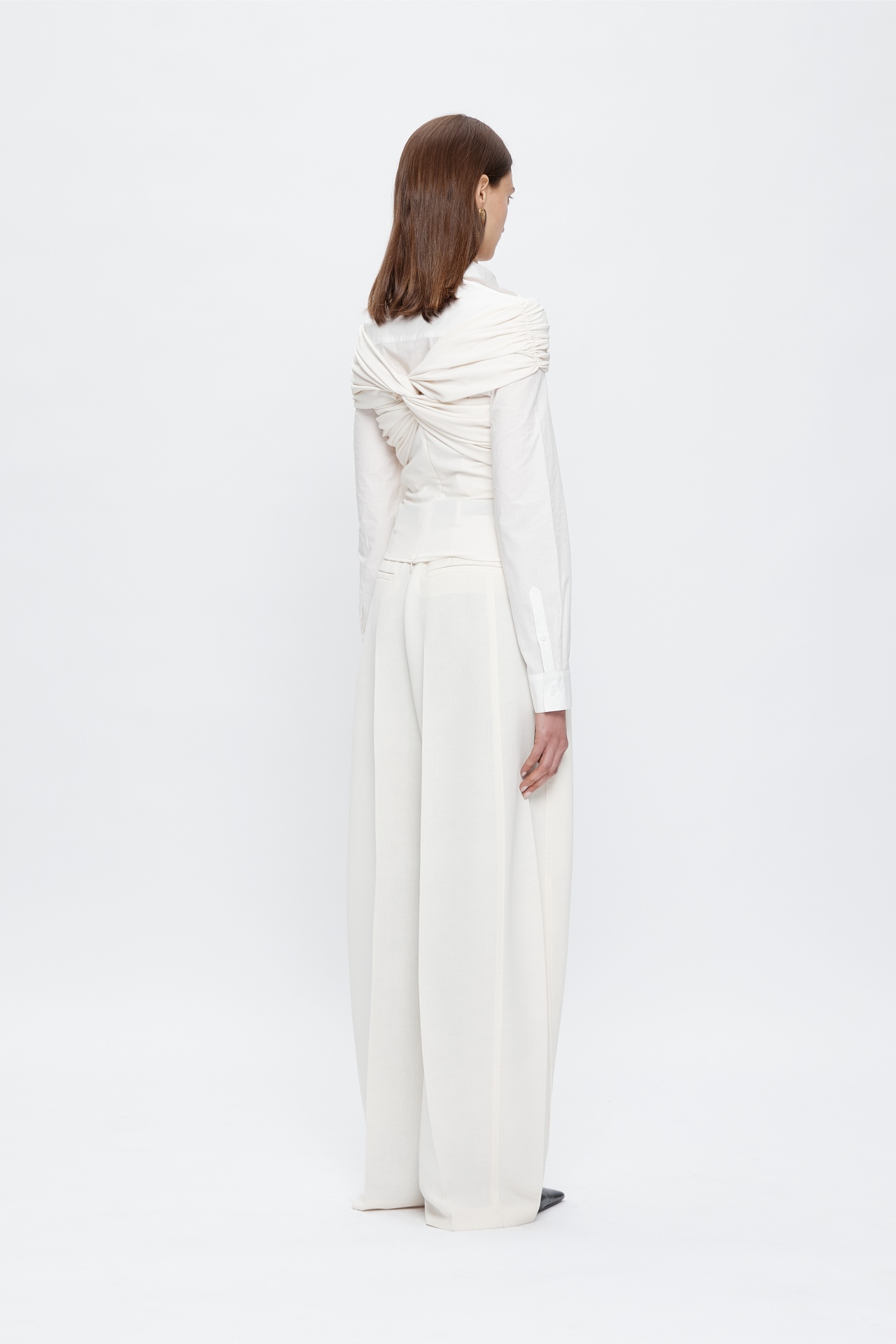 CURVED TAILORED PANTS IVORY (F25PT5171IV)