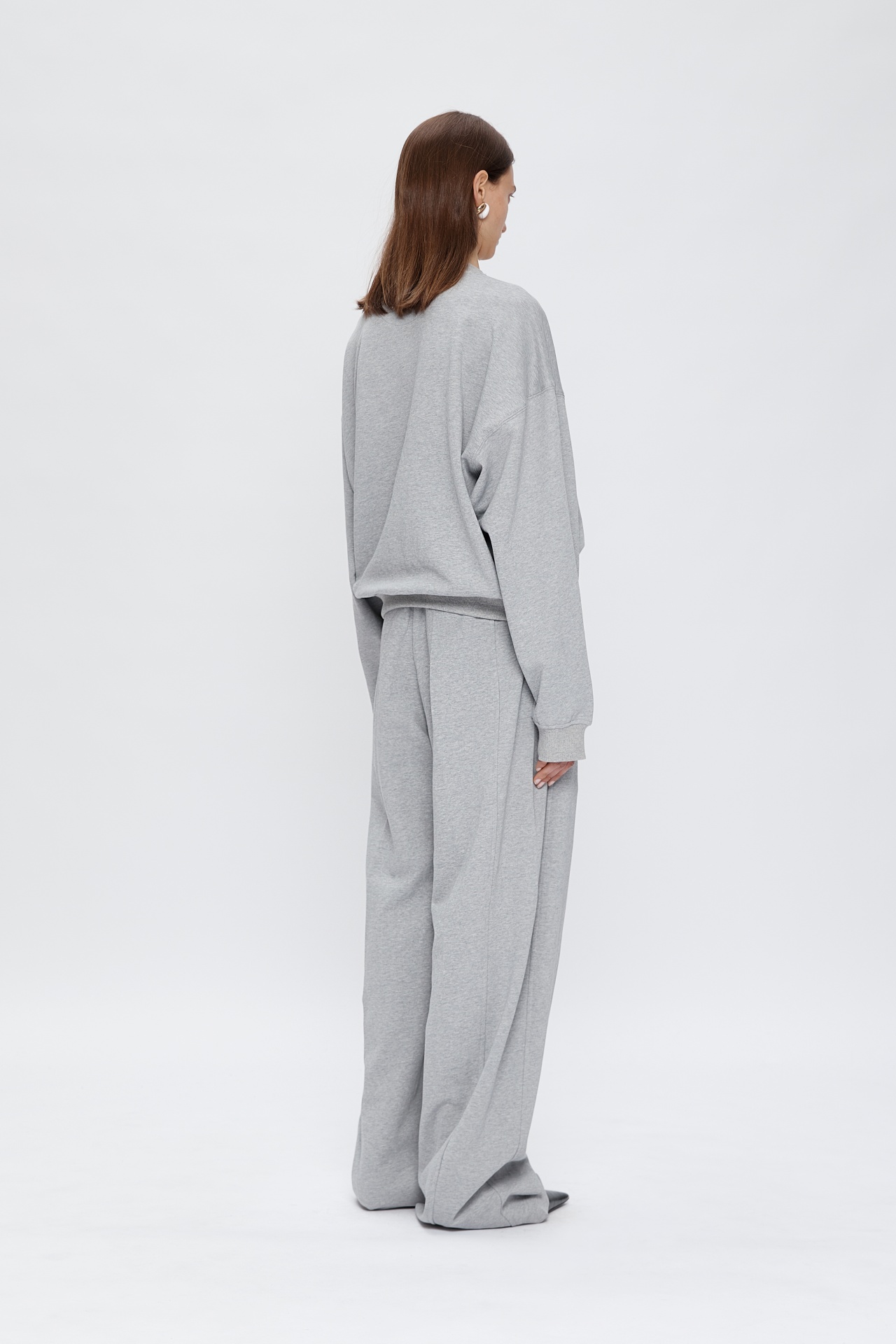 CURVED SWEAT PANTS GREY (F25PT5202GY)