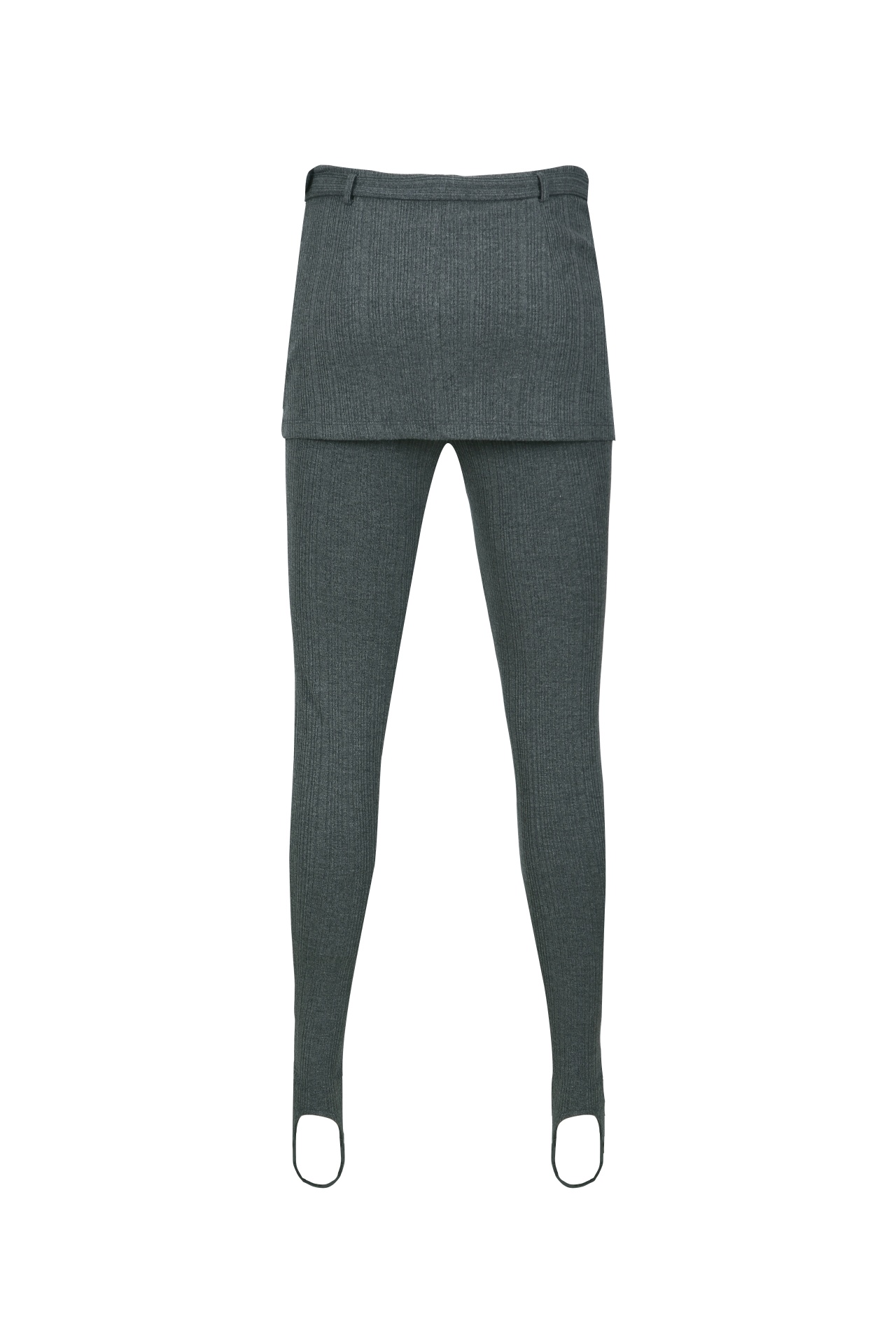 SKIRT LAYERED LEGGINGS CHARCOAL GREY (F25PT5241CG)