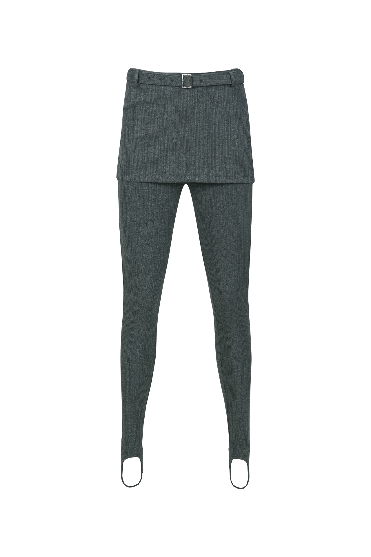 SKIRT LAYERED LEGGINGS CHARCOAL GREY (F25PT5241CG)