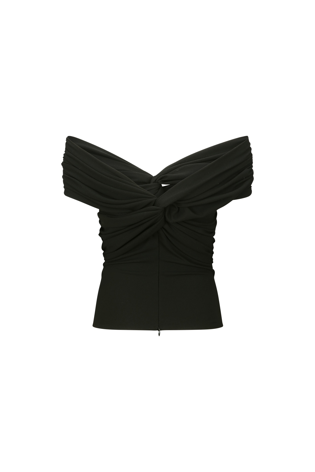 SHIRRING TANK TOP BLACK (F25TO10091BK)