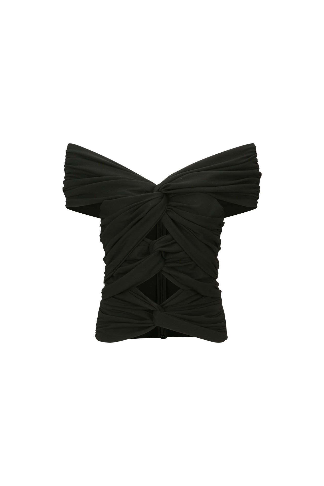 SHIRRING TANK TOP BLACK (F25TO10091BK)