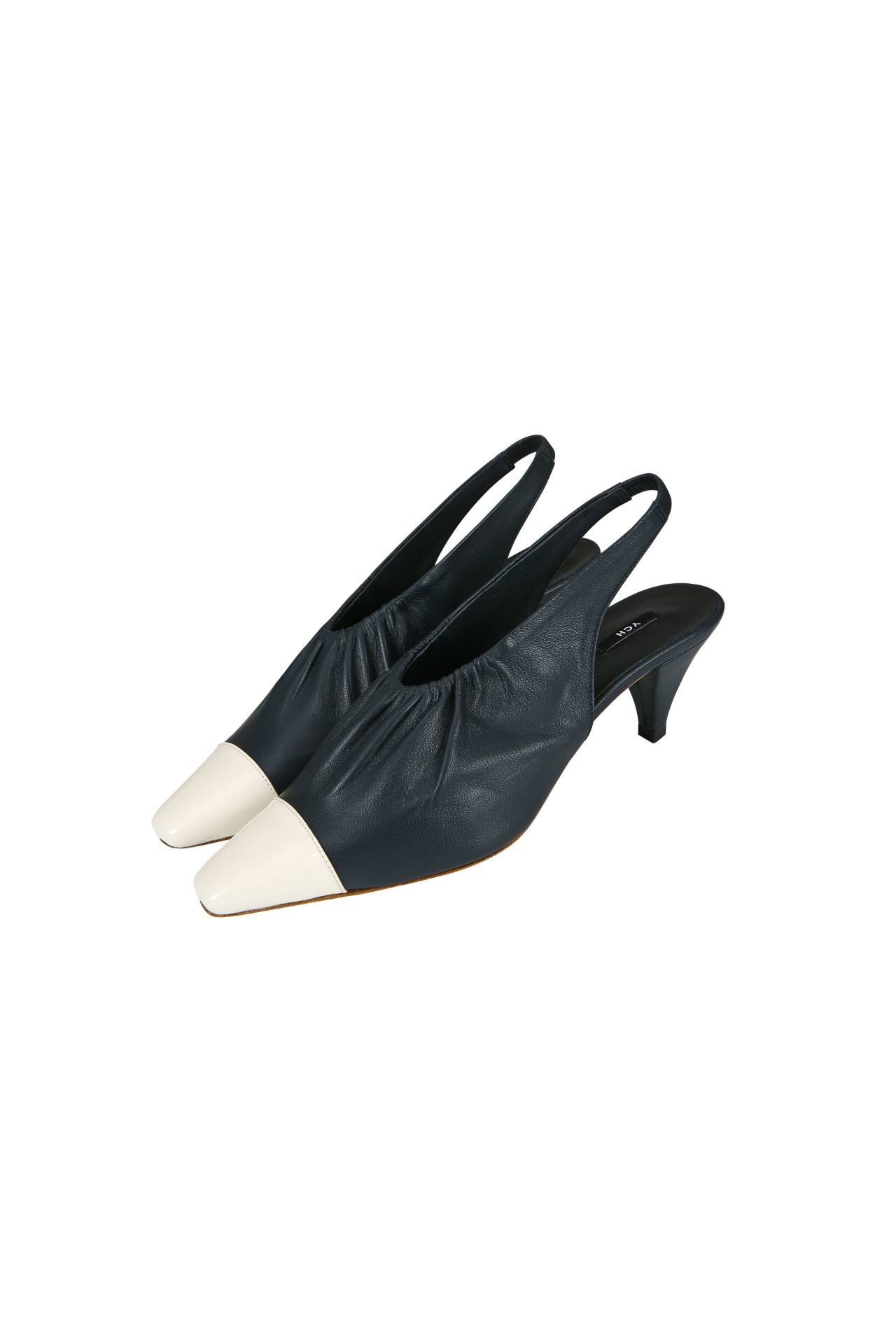 RUCHED SLINGBACK PUMPS (F26AC12041NV)