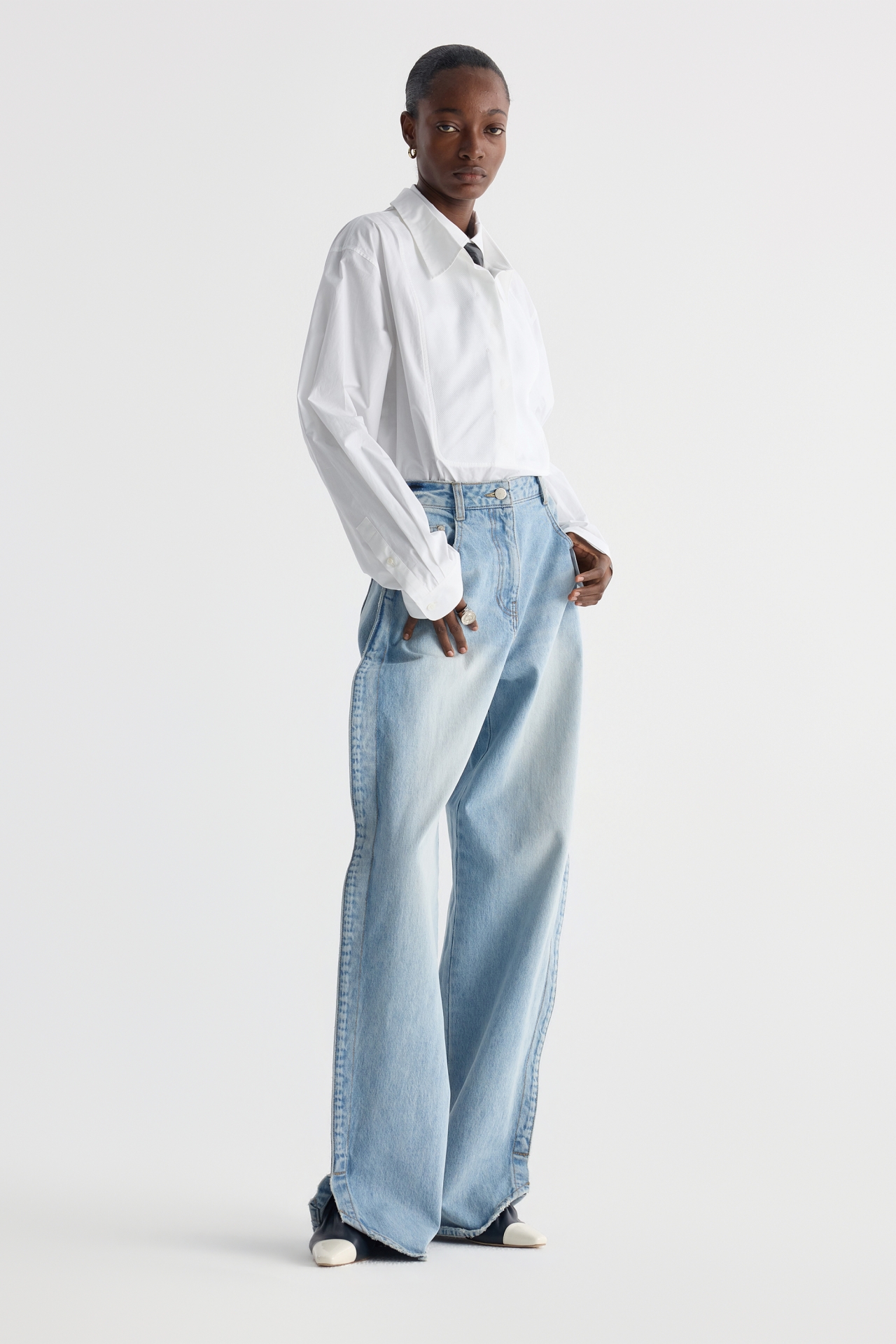 DOUBLE-COLLAR SHIRT (F26BL4011WH)