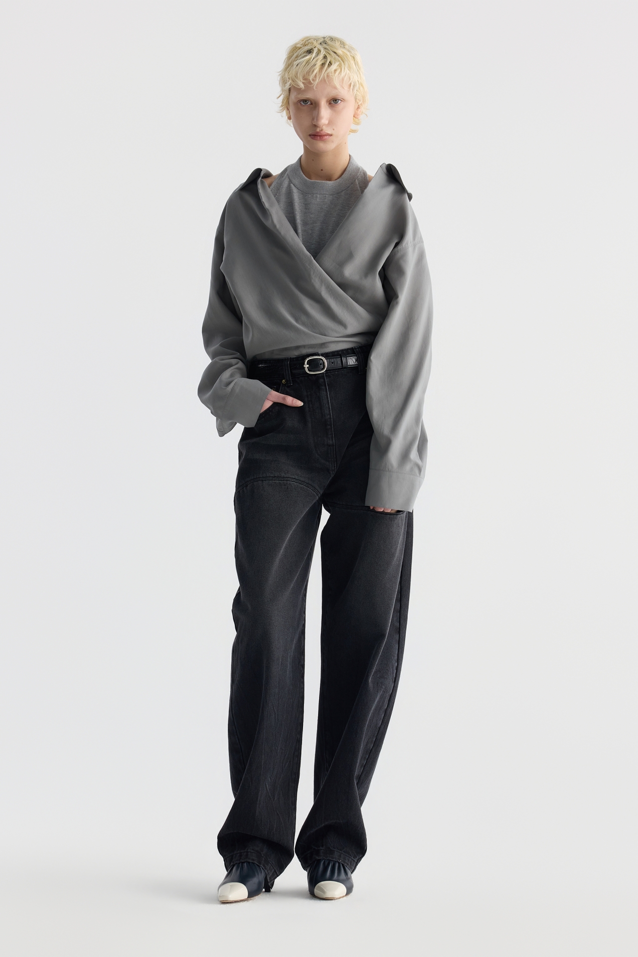 DETACHABLE-LAYER SHIRT (F26BL4021GY)