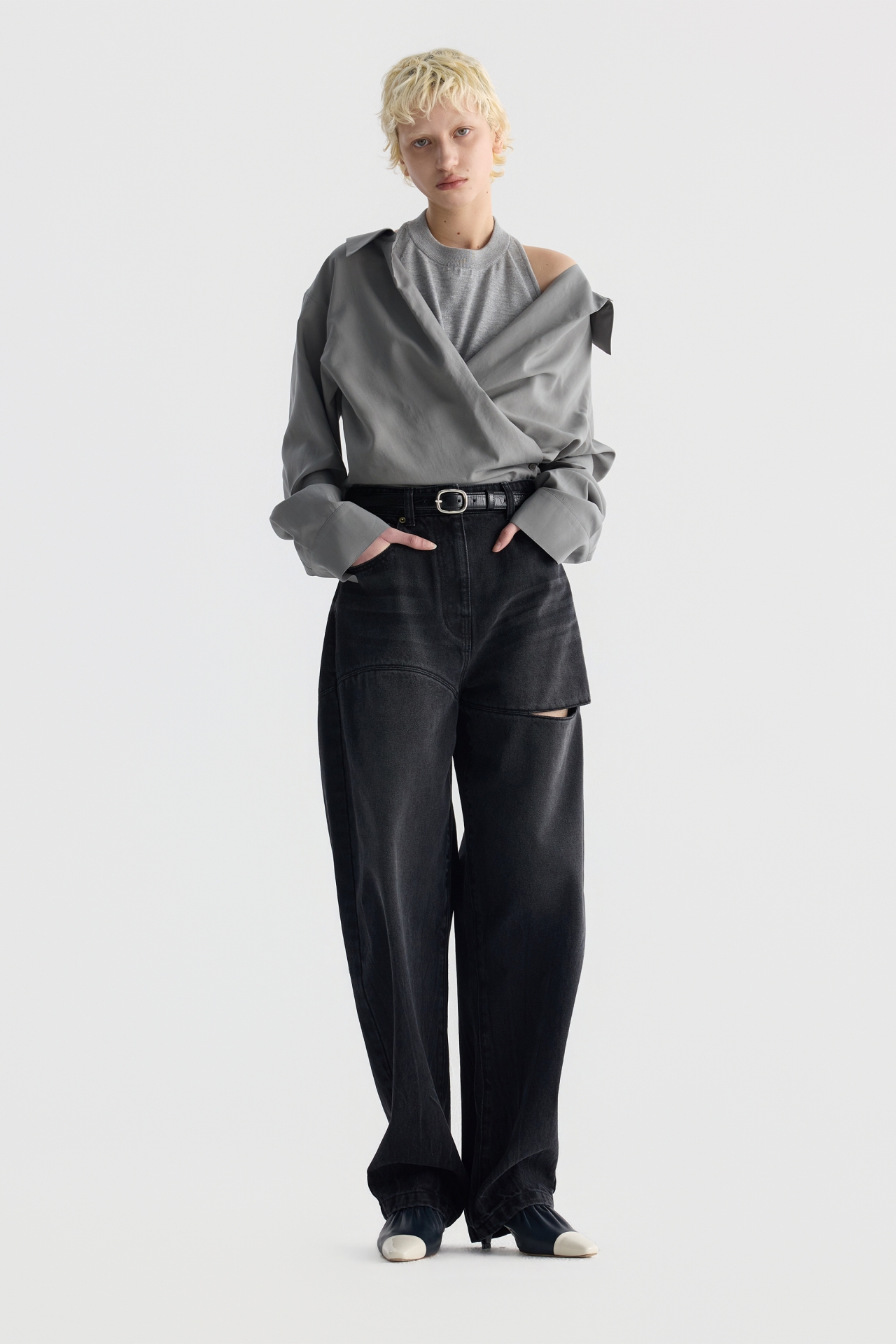DETACHABLE-LAYER SHIRT (F26BL4021GY)