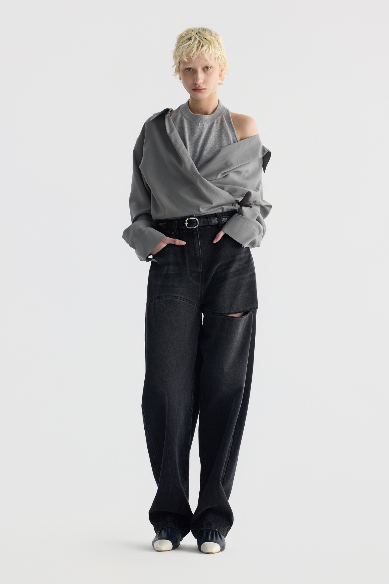 DETACHABLE-LAYER SHIRT (F26BL4021GY)