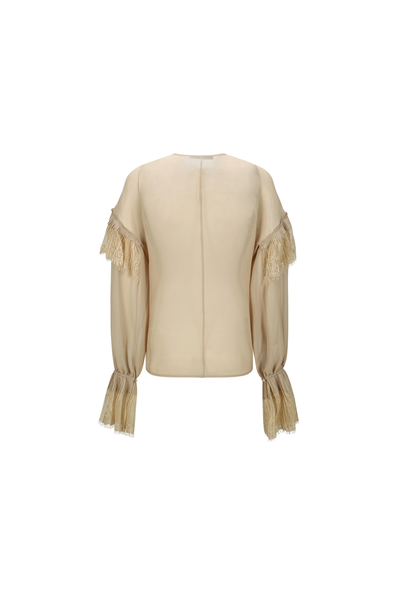 LACE RUFFLE BLOUSE (F26BL4031BE)
