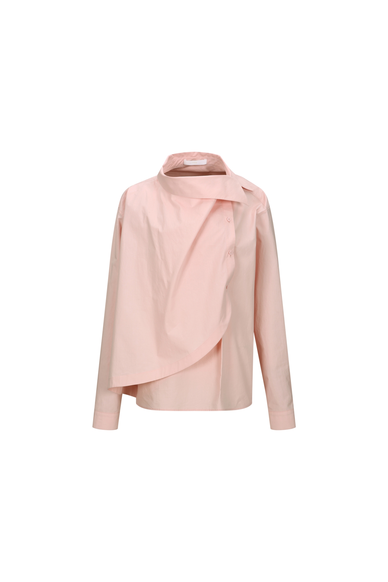 ASYMMETRICAL COLLAR DETAIL SHIRT (F26BL4061PK)
