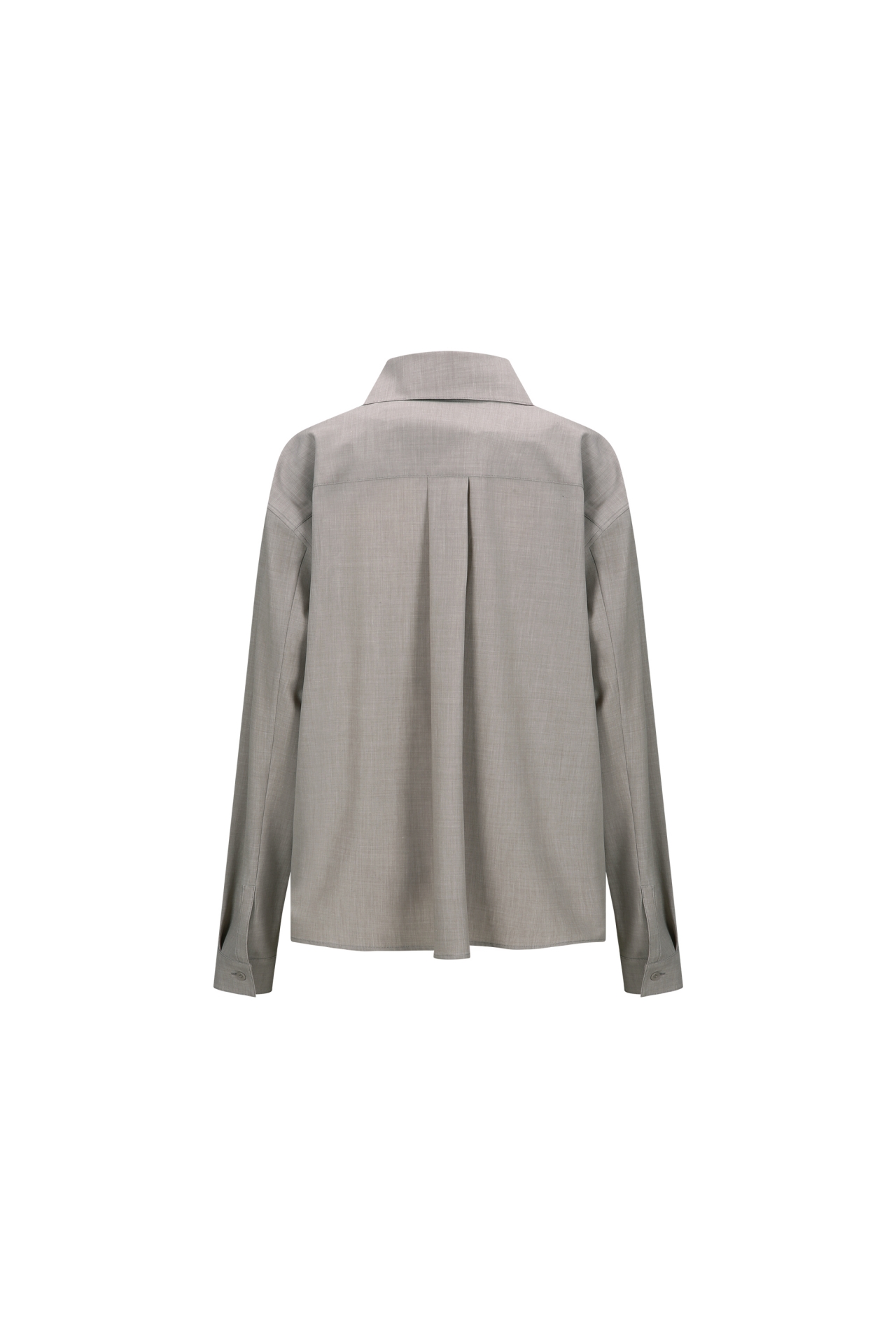 ASYMMETRICAL COLLAR DETAIL SHIRT (F26BL4062GY)