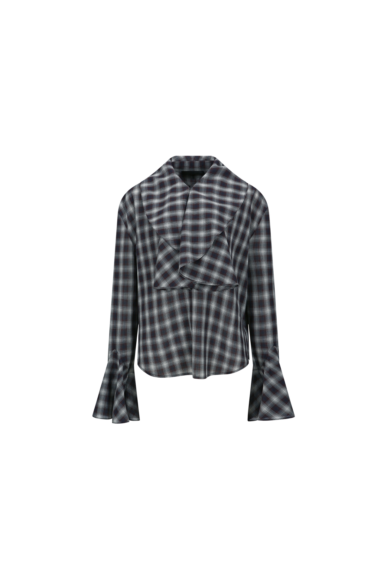 RUFFLE BELL SLEEVE BLOUSE (F26BL4081BR)