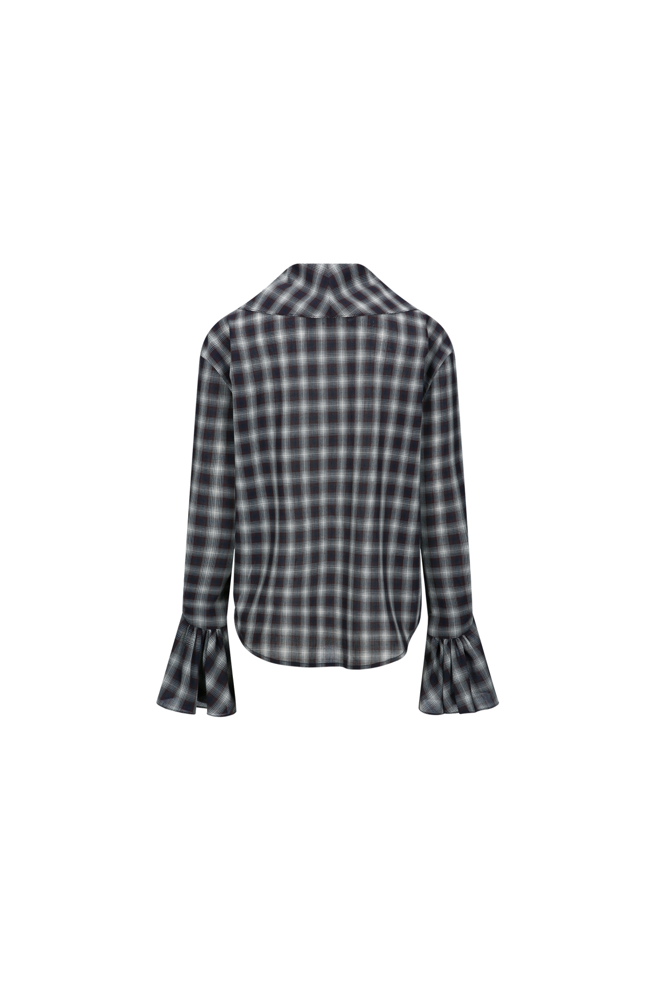 RUFFLE BELL SLEEVE BLOUSE (F26BL4081BR)