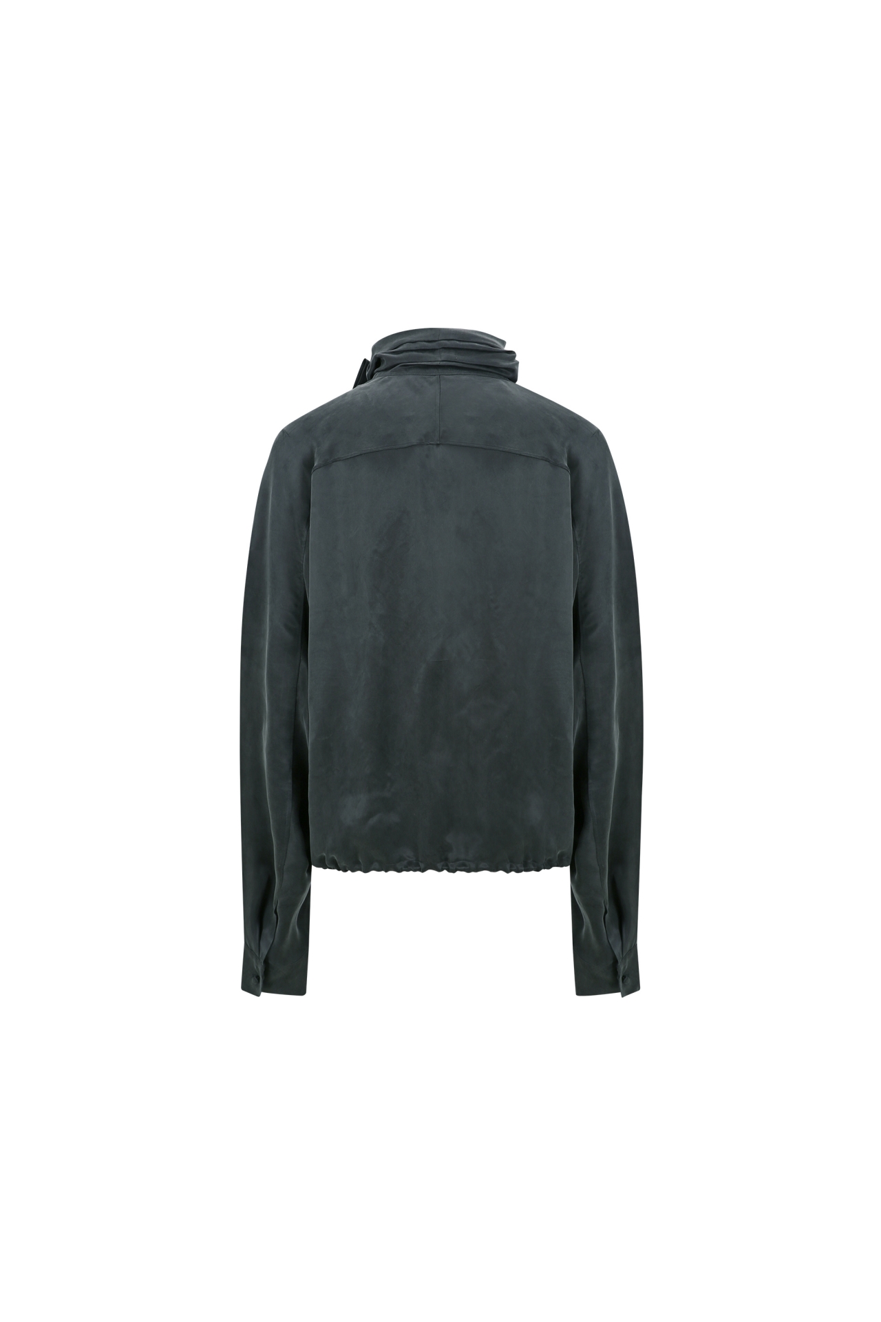 ZIP-FRONT NECK SCARF BLOUSE (F26BL4091CG)