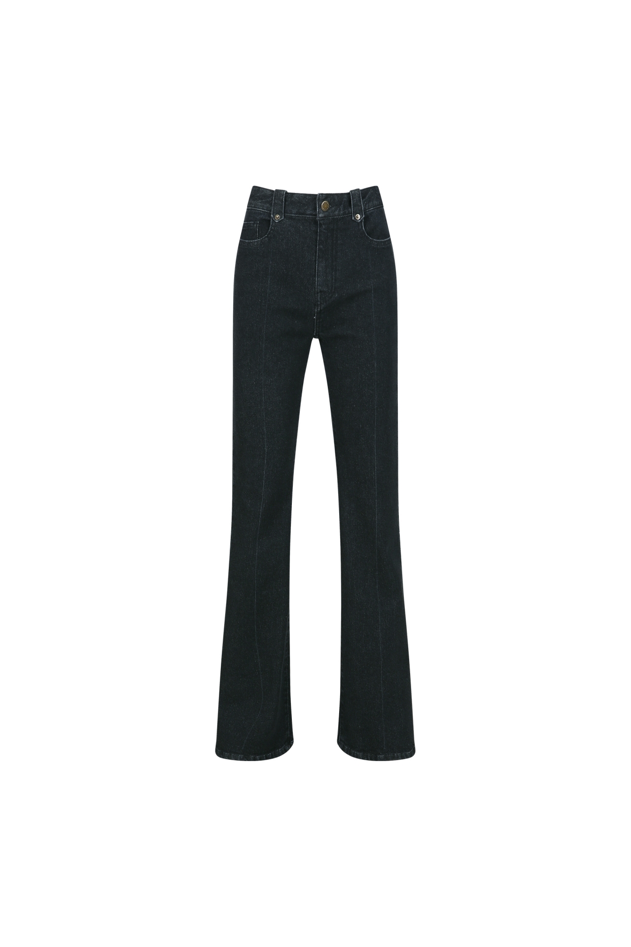 HIGH-WAISTED FLARE DENIM PANTS (F26DB8022BK)