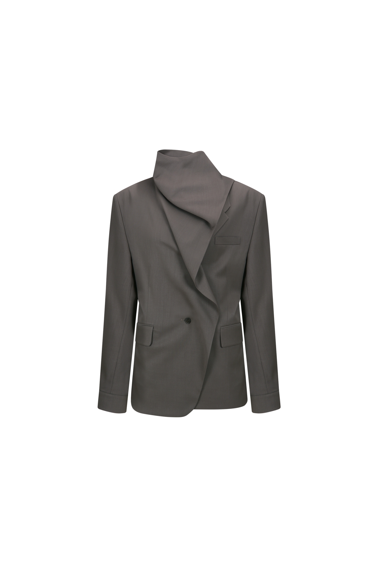 ASYMMETRICAL COLLAR DETAIL JACKET (F26JK2071KK)