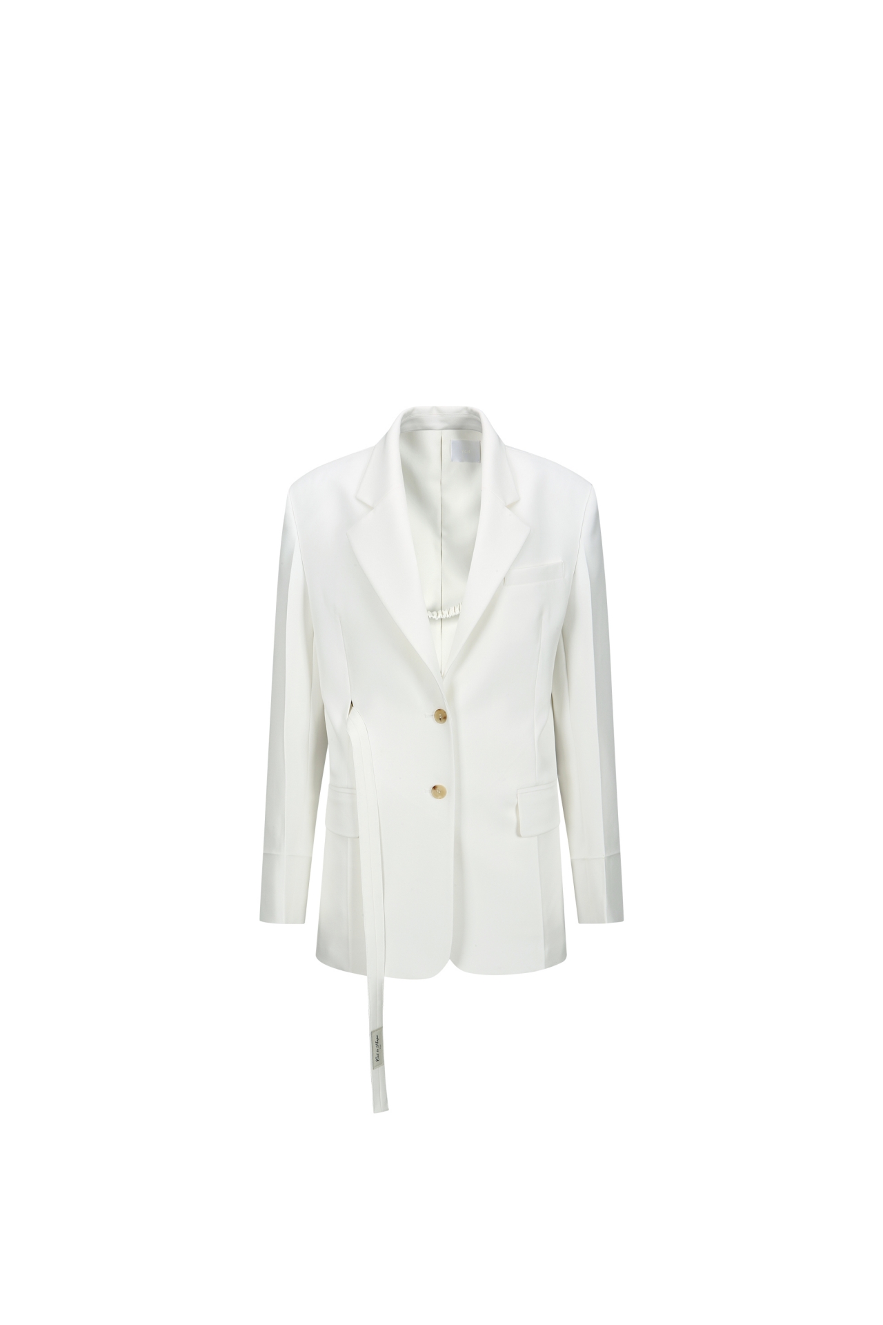 SIDE TIE BACK-ZIP JACKET (F26JK2081WH)