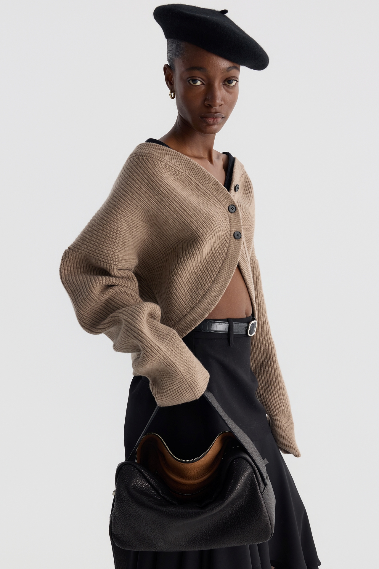 WOOL-BLEND KNIT CARDIGAN (F26KT9031BE)