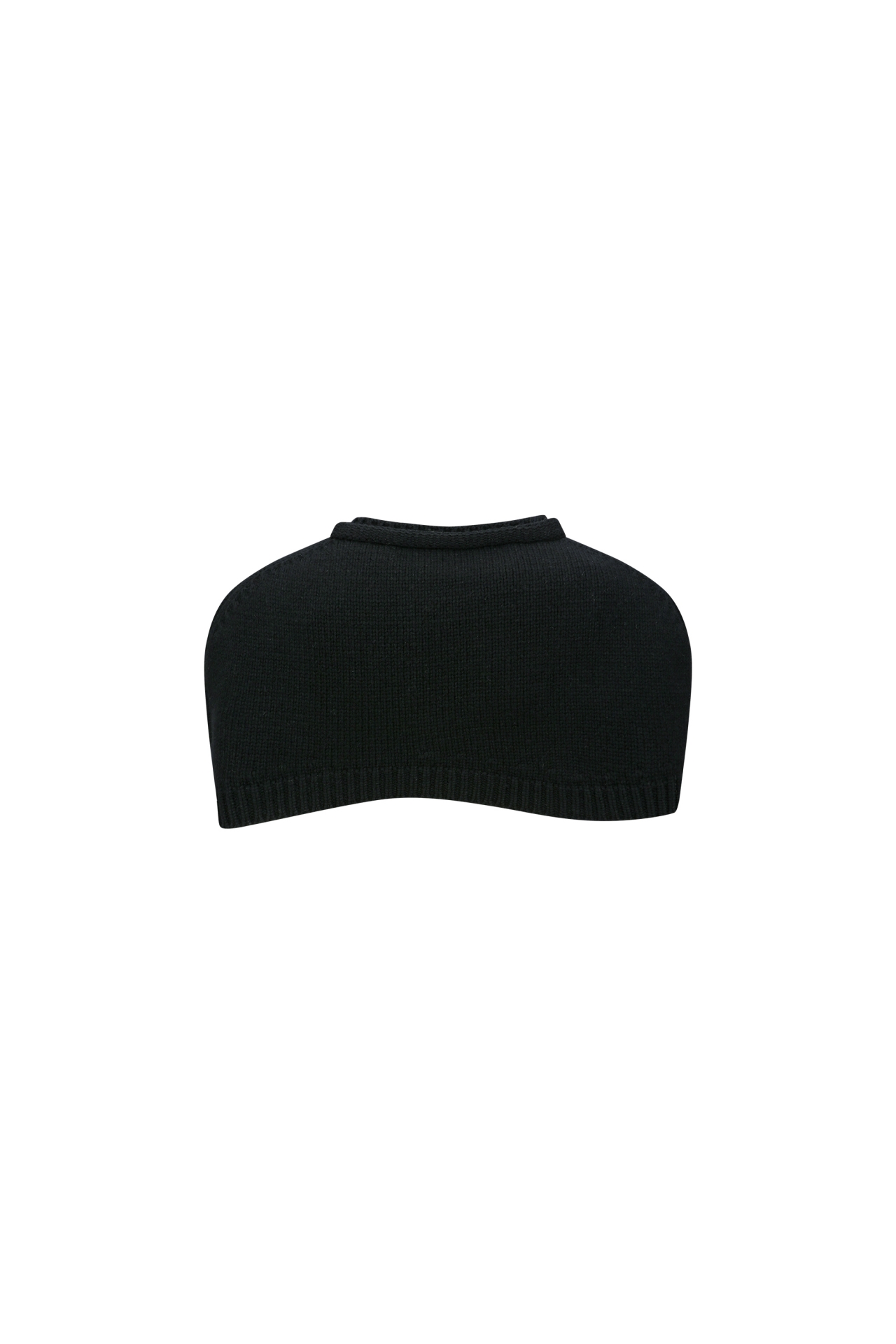 CROPPED KNIT CAPE (F26KT9051BK)