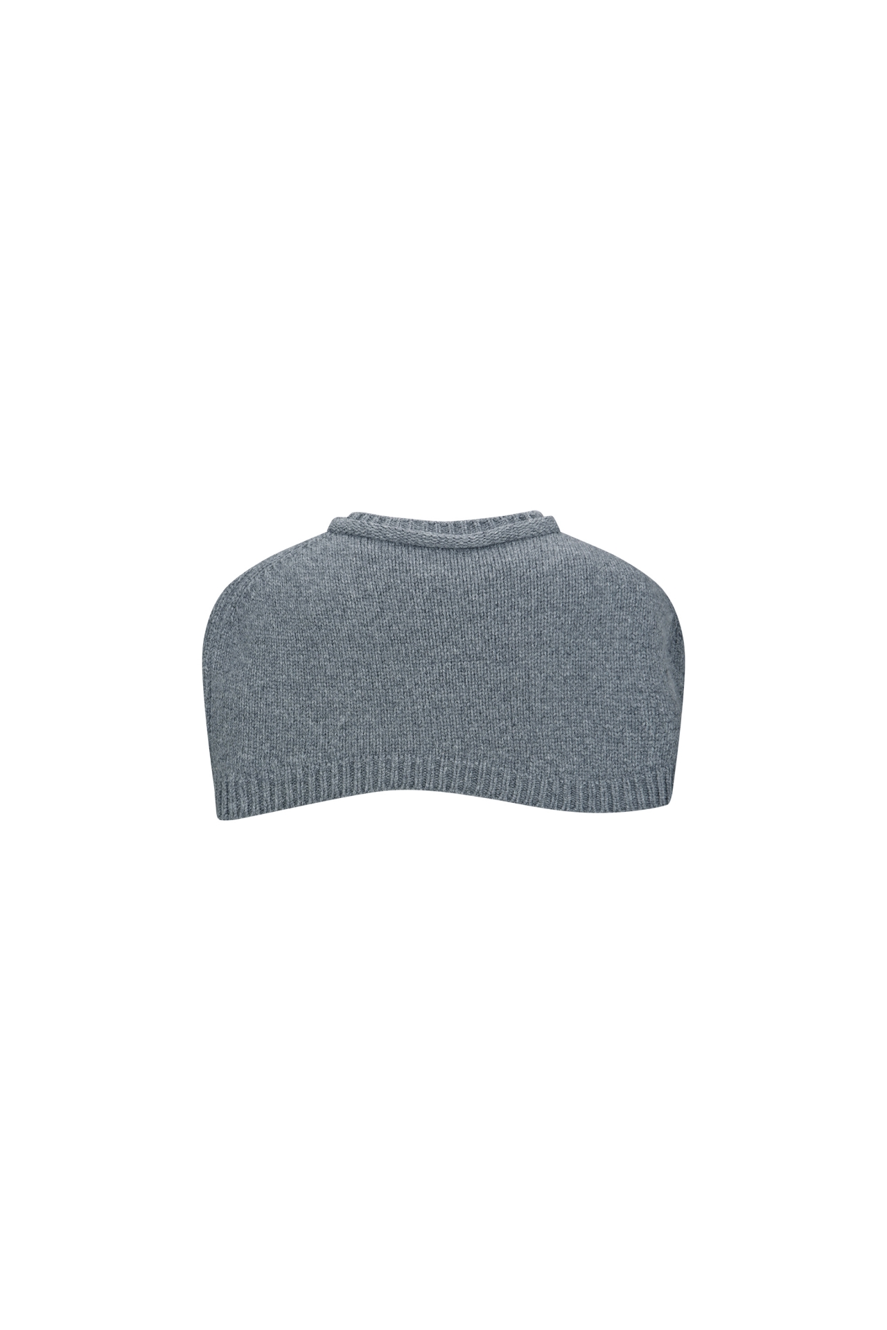 CROPPED KNIT CAPE (F26KT9051GY)