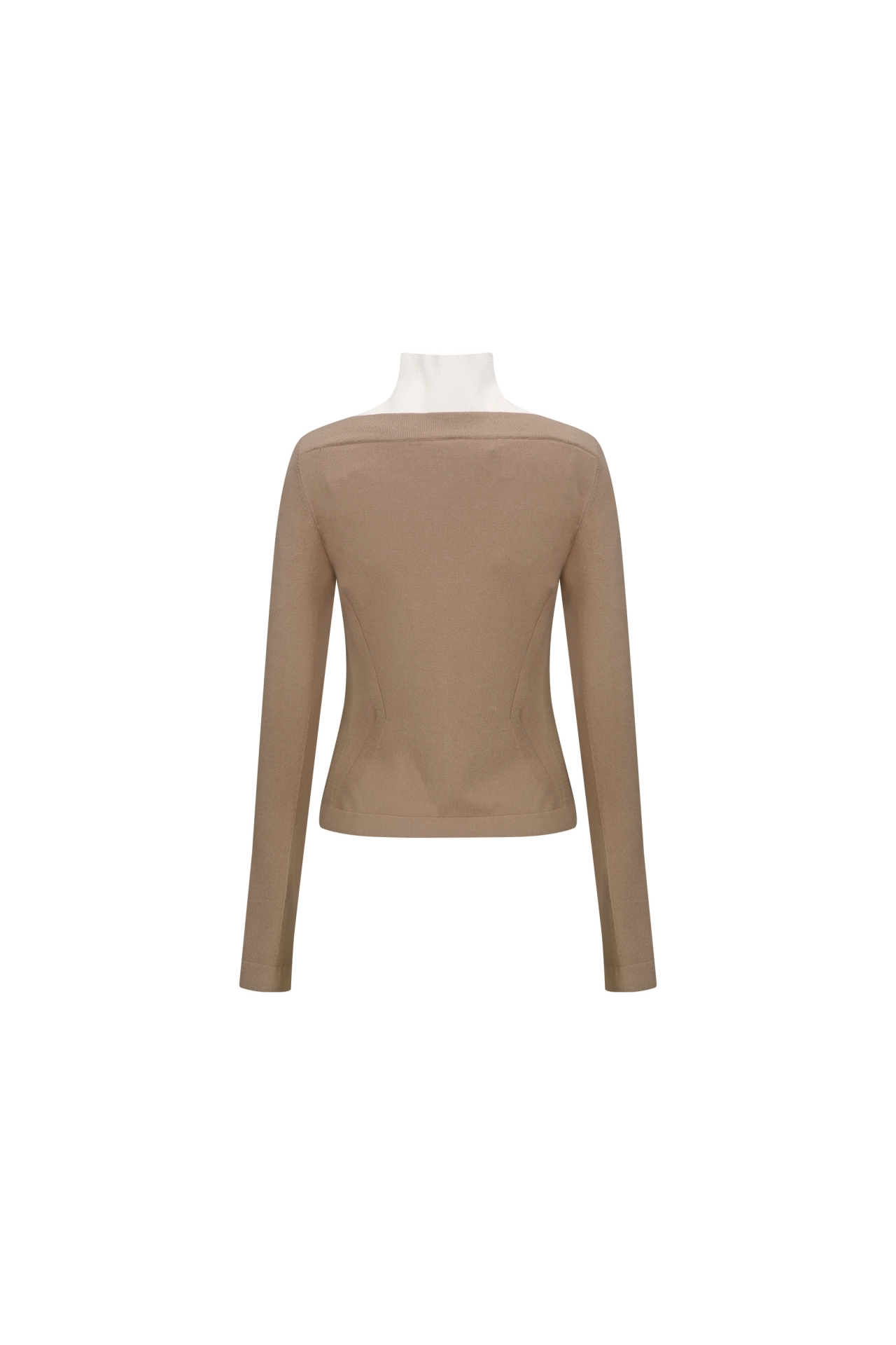 CONTRAST DETAIL KNIT TOP (F26KT9061BR)