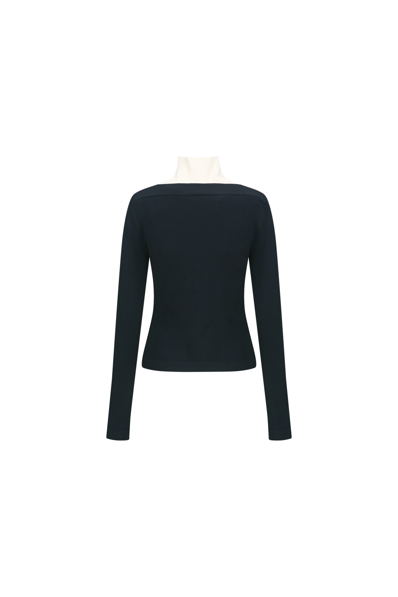 CONTRAST DETAIL KNIT TOP (F26KT9061NV)