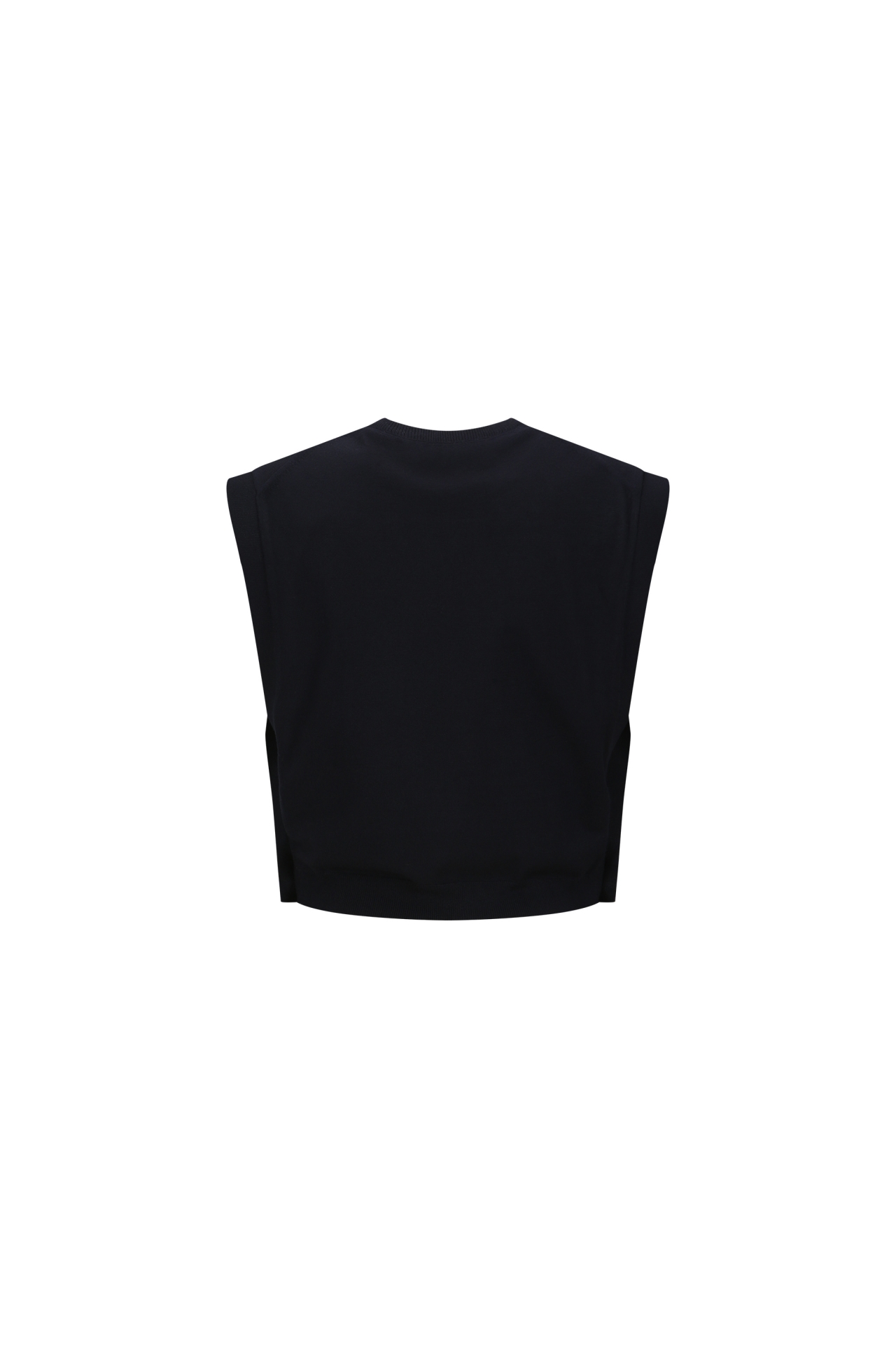 SLEEVELESS CROPPED KNIT TOP (F26KT9071NV)