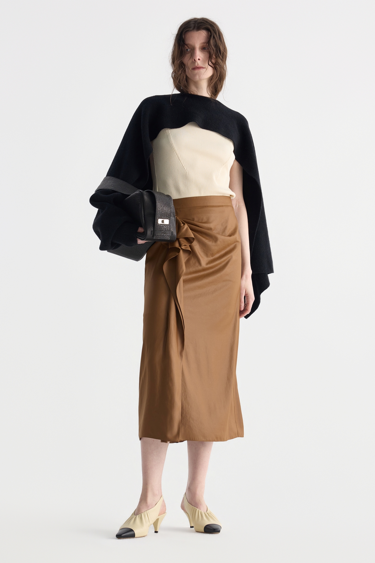 ONE-SLEEVE SHAWL (F26KT9091BK)