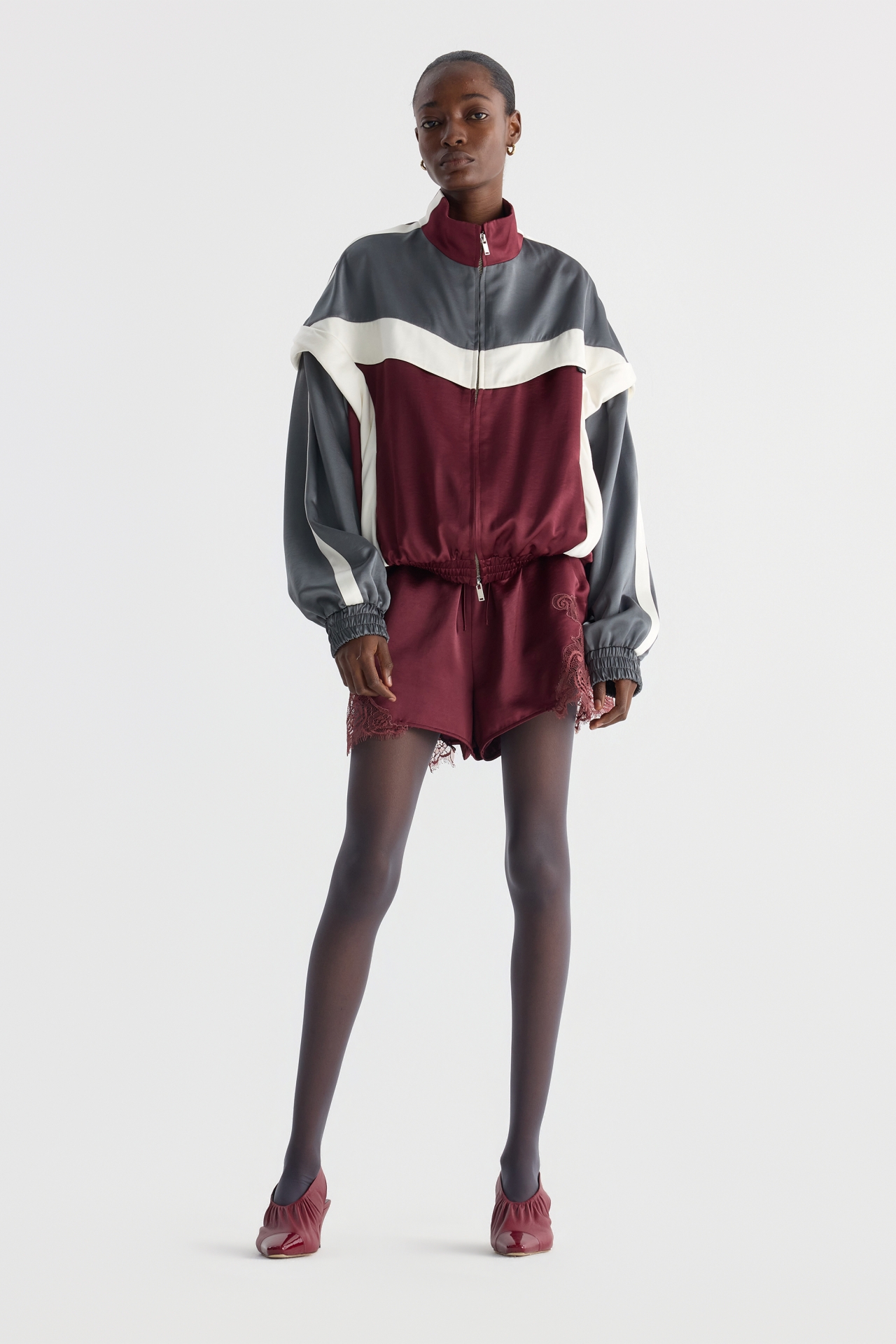 BLOCKED ZIP-UP JACKET (F26OT0021BD)