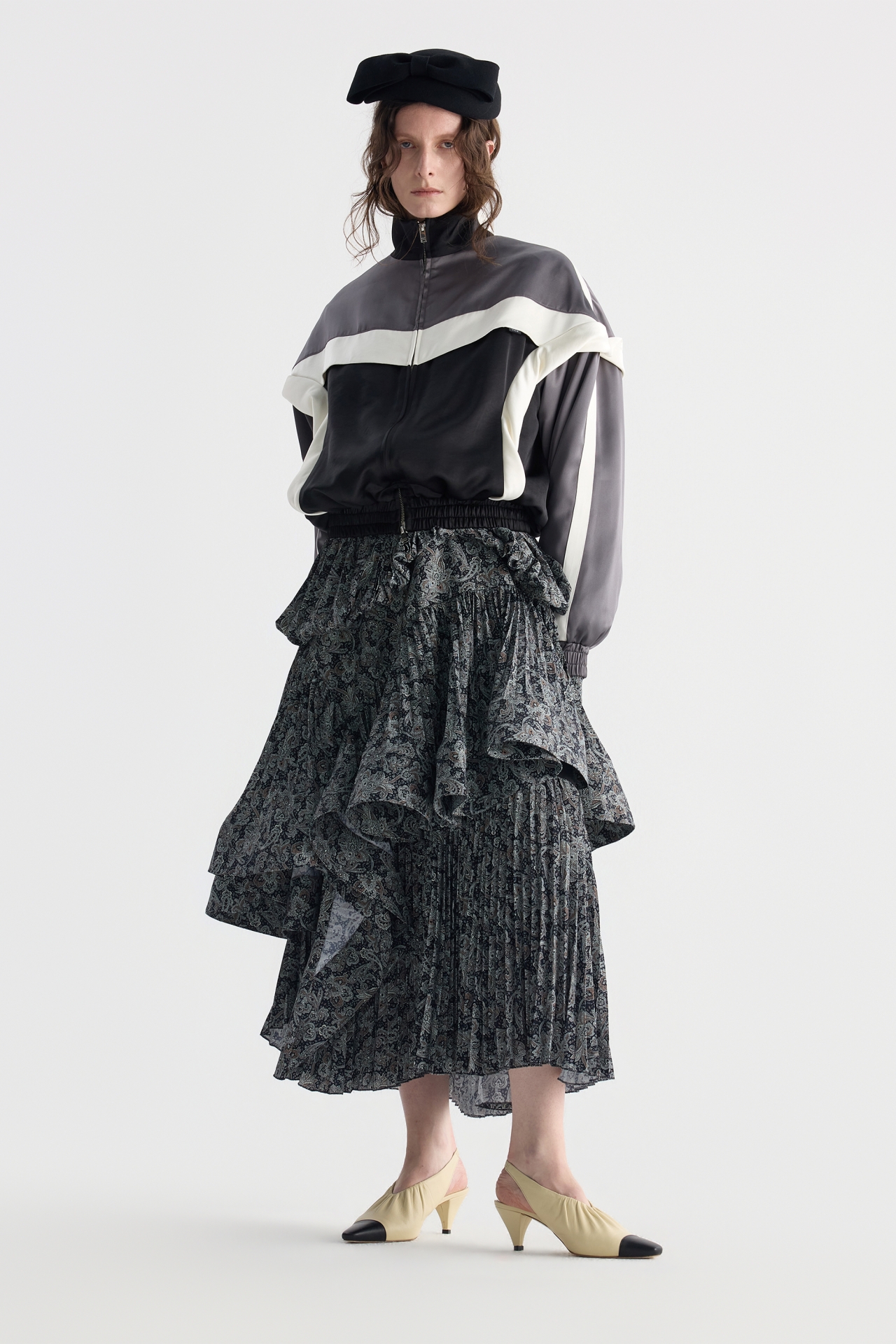 BLOCKED ZIP-UP JACKET (F26OT0021BK)