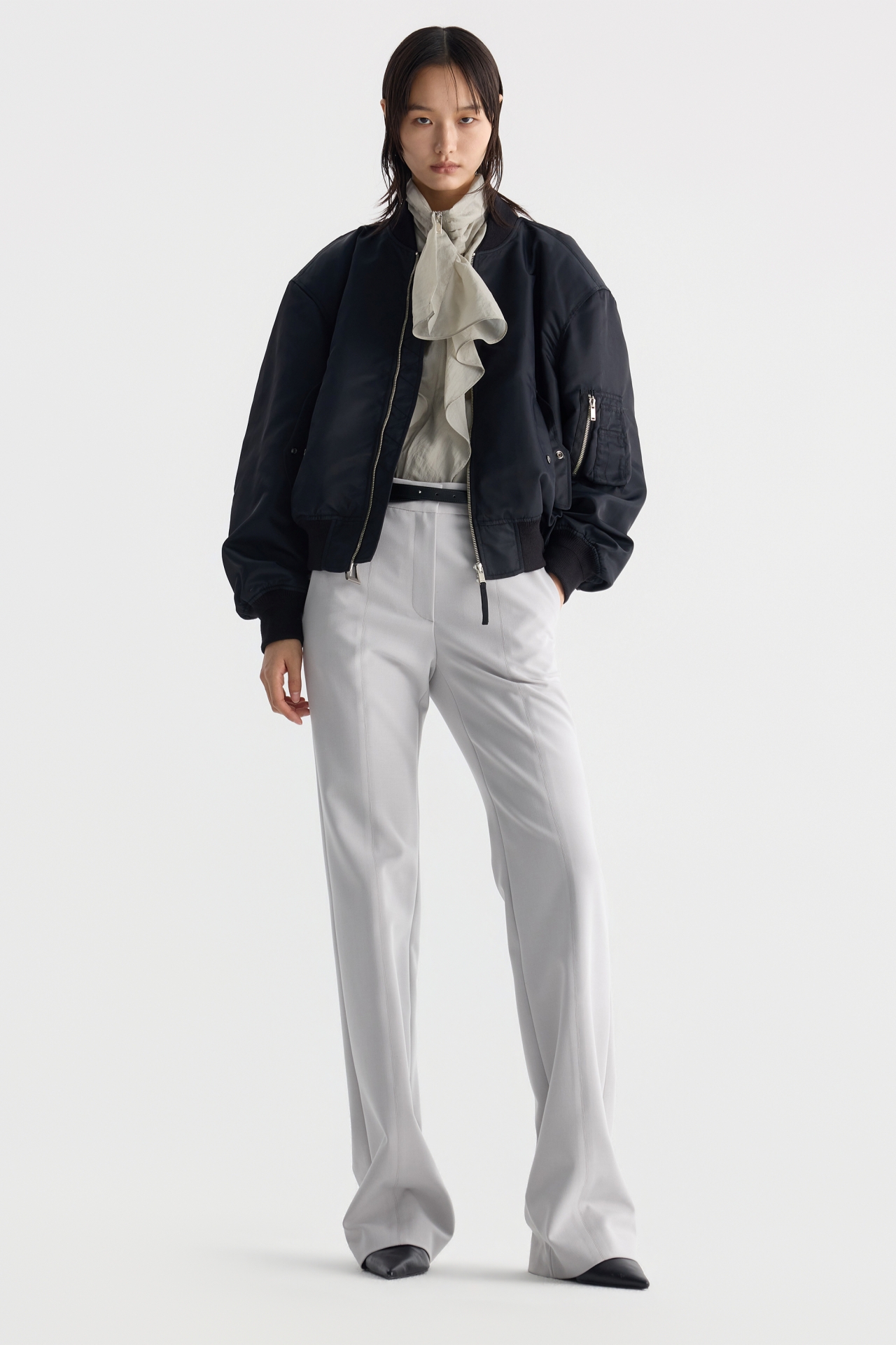 BACKLESS BOMBER JACKET (F26OT0041BK)