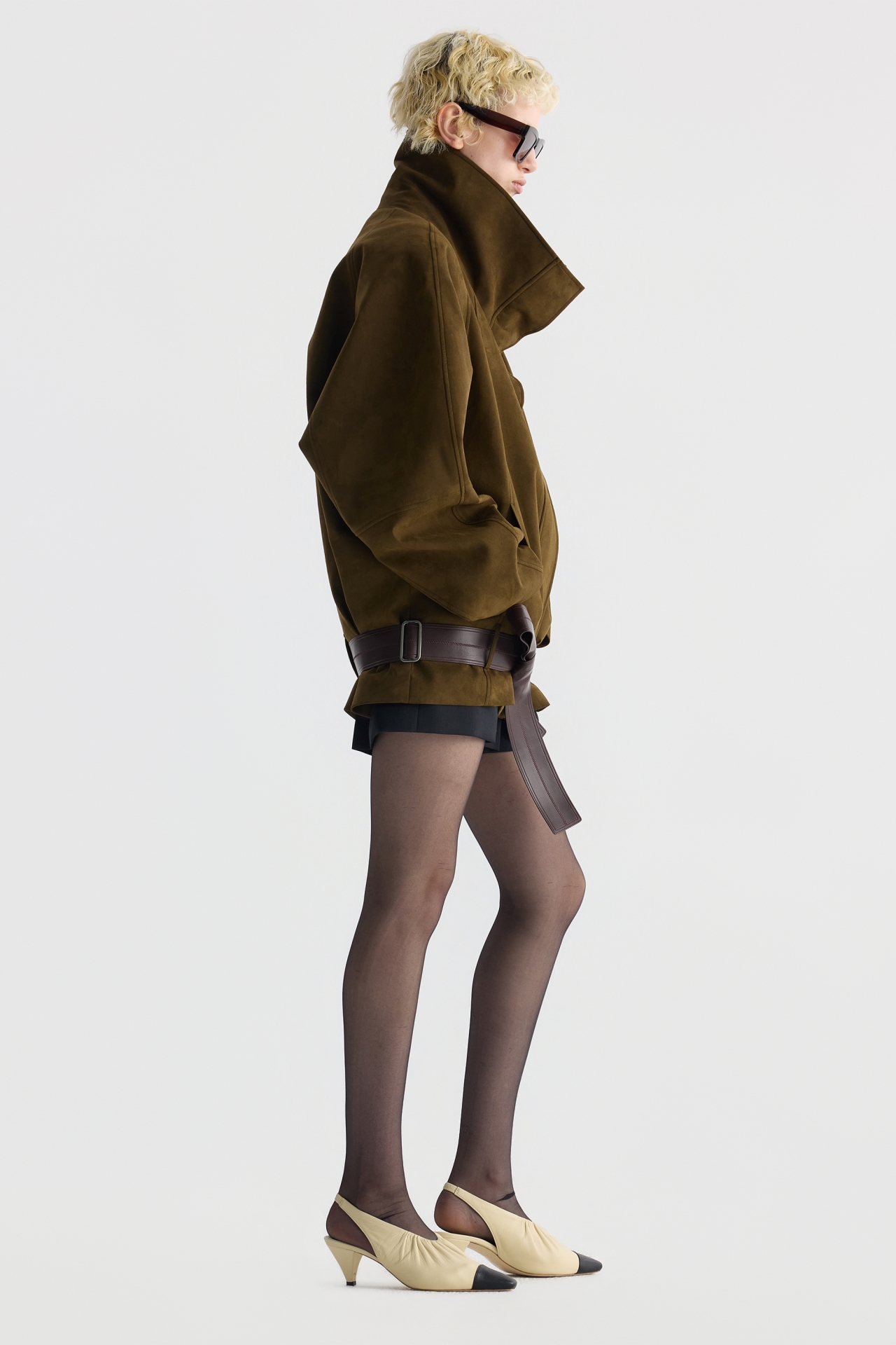 FUNNEL NECK SUEDE JACKET (F26OT0051KK)