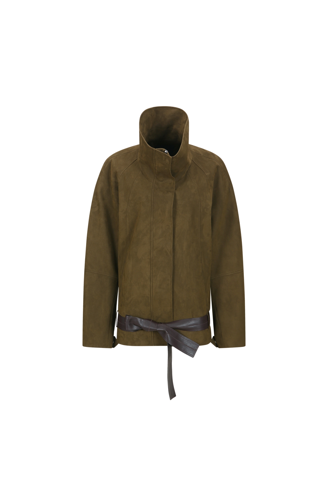 FUNNEL NECK SUEDE JACKET (F26OT0051KK)