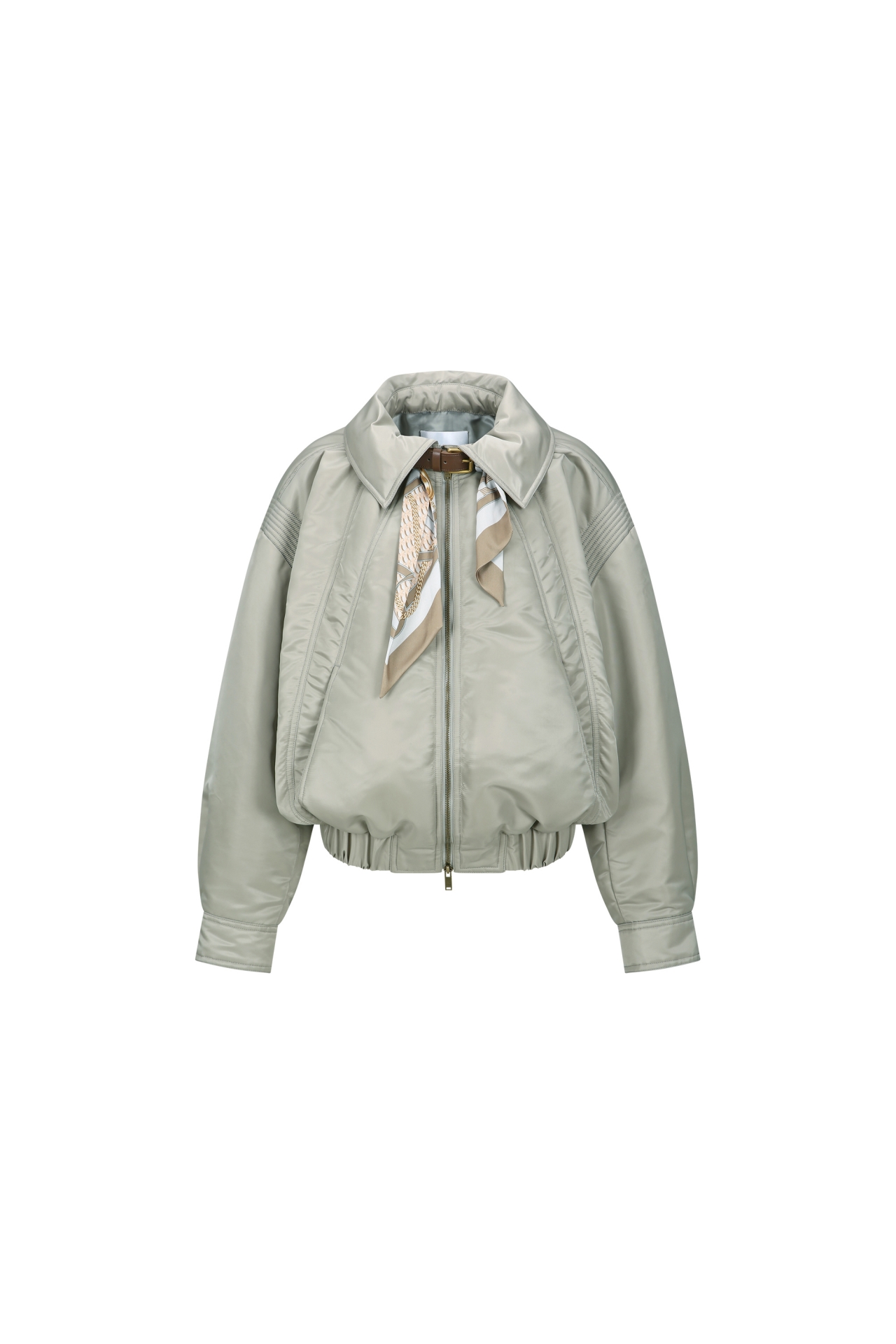[2ND DROP] SCARF-DETAIL BOMBER JACKET (F26OT0071KK)