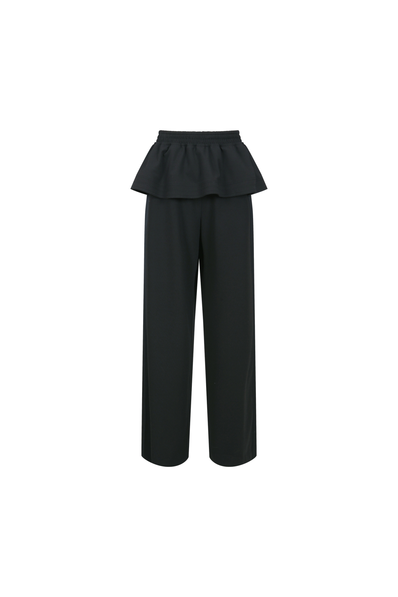 LAYERED RUFFLE PANTS (F26PT5031BK)