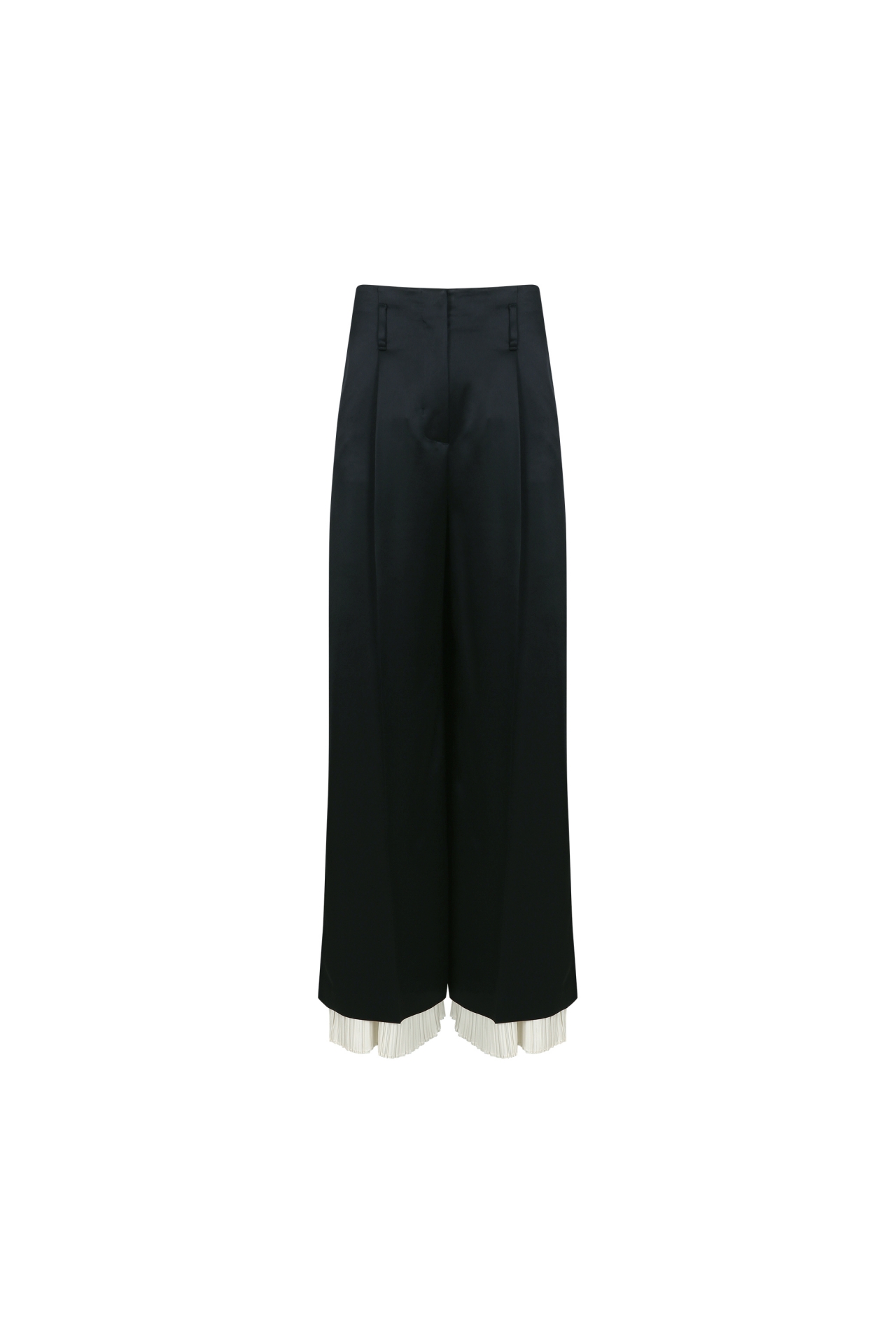 CONTRAST CUFF WIDE-LEG PANTS (F26PT5061NV)