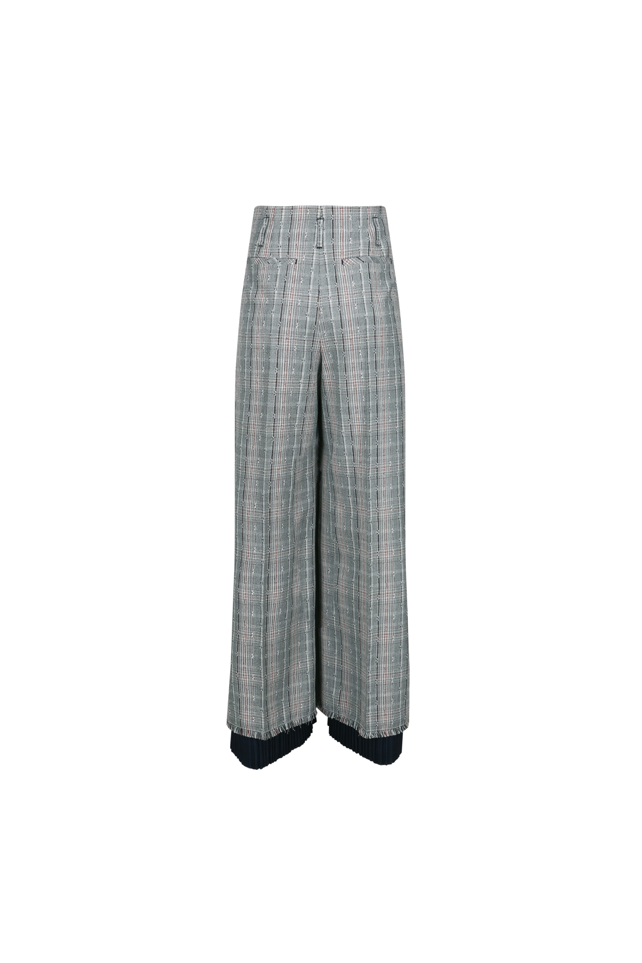 CONTRAST CUFF WIDE-LEG PANTS (F26PT5062GY)
