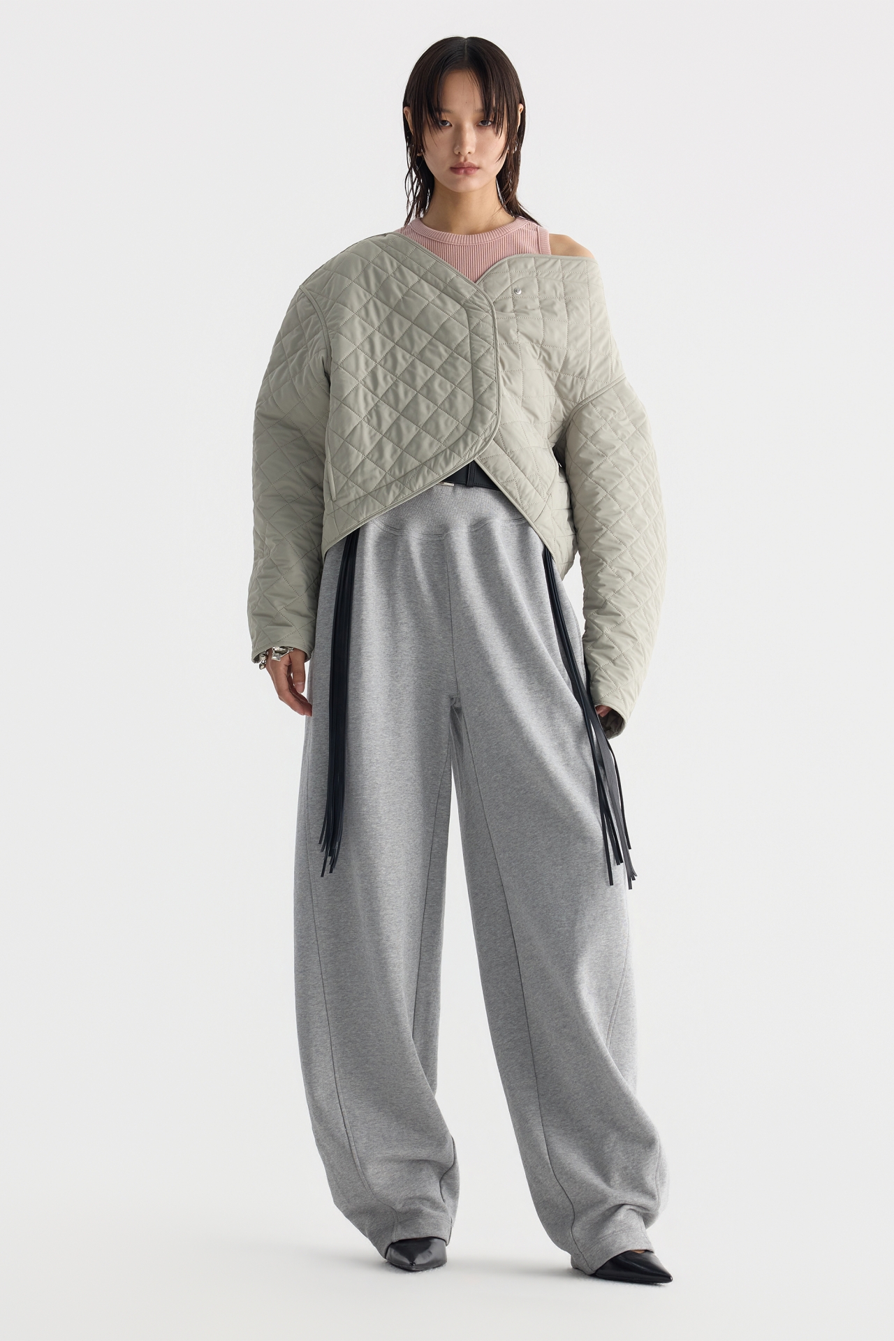 ASYMMETRICAL-WAIST PANTS (F26PT5141GY)