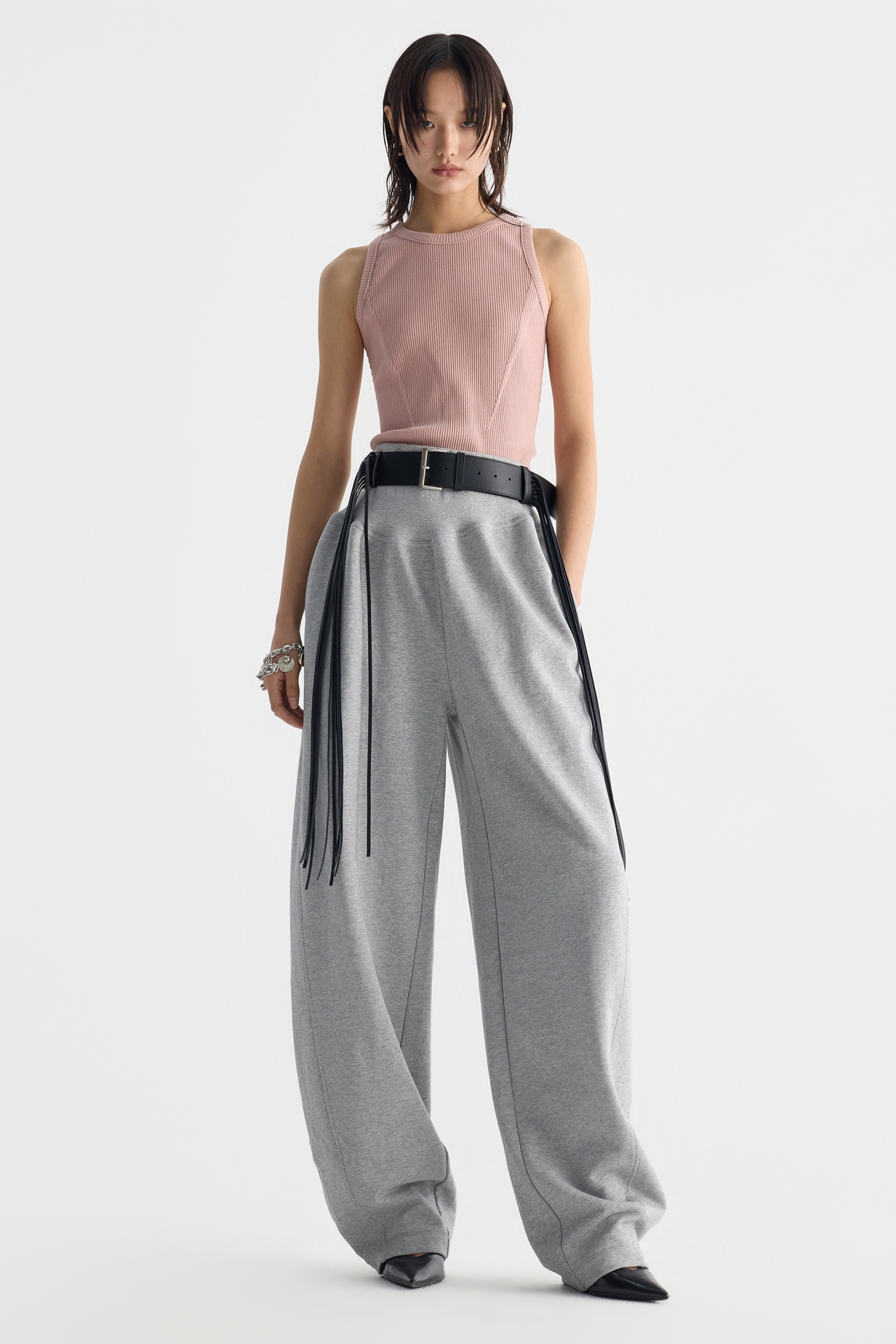 ASYMMETRICAL-WAIST PANTS (F26PT5141GY)