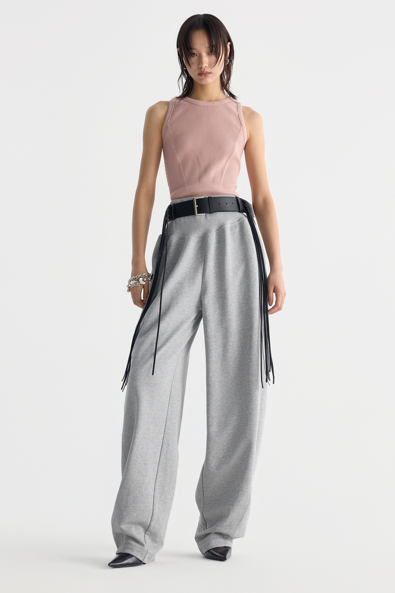 ASYMMETRICAL-WAIST PANTS (F26PT5141GY)
