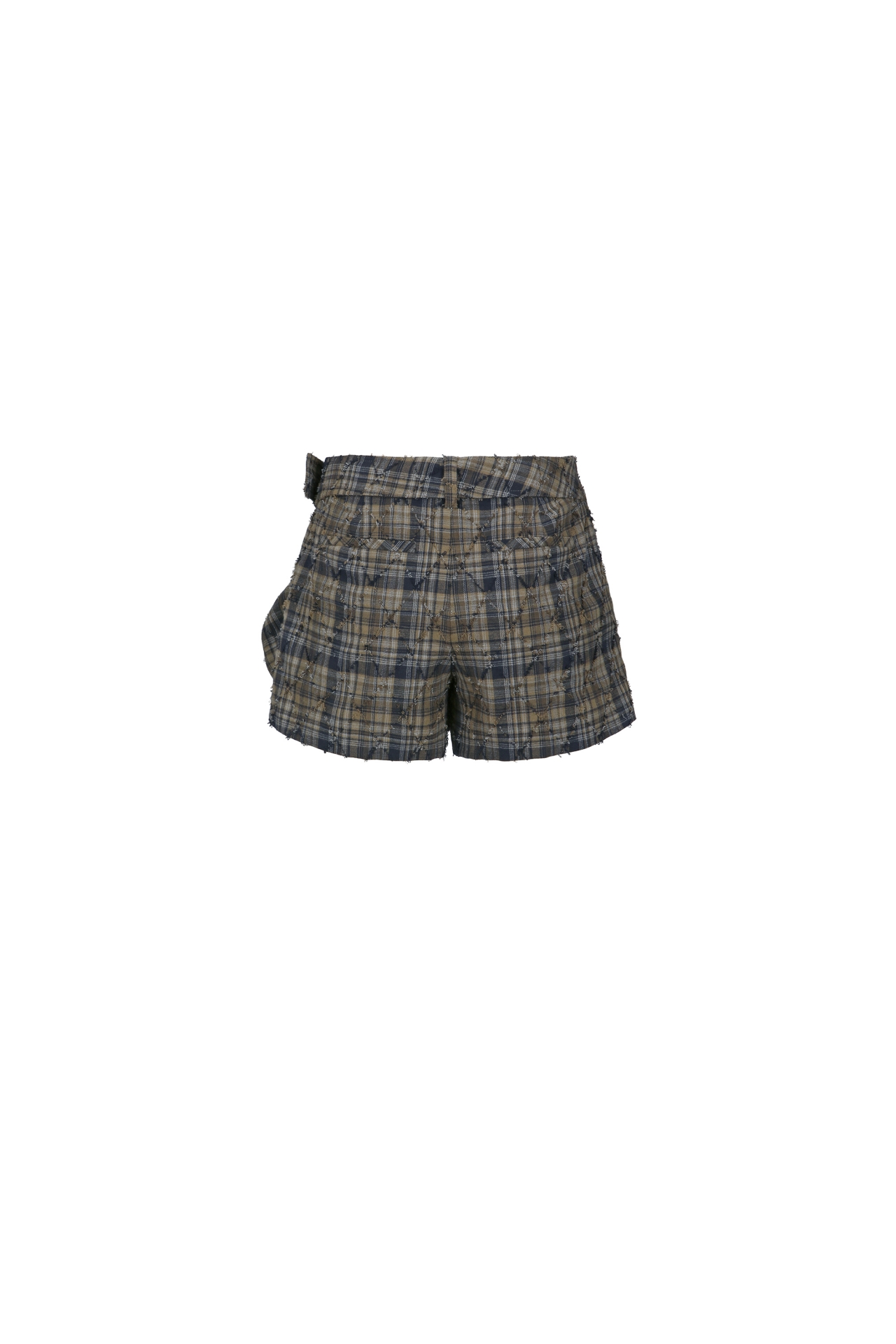 ASYMMETRIC TIE-FRONT PLAID SKORT (F26PT5151KK)