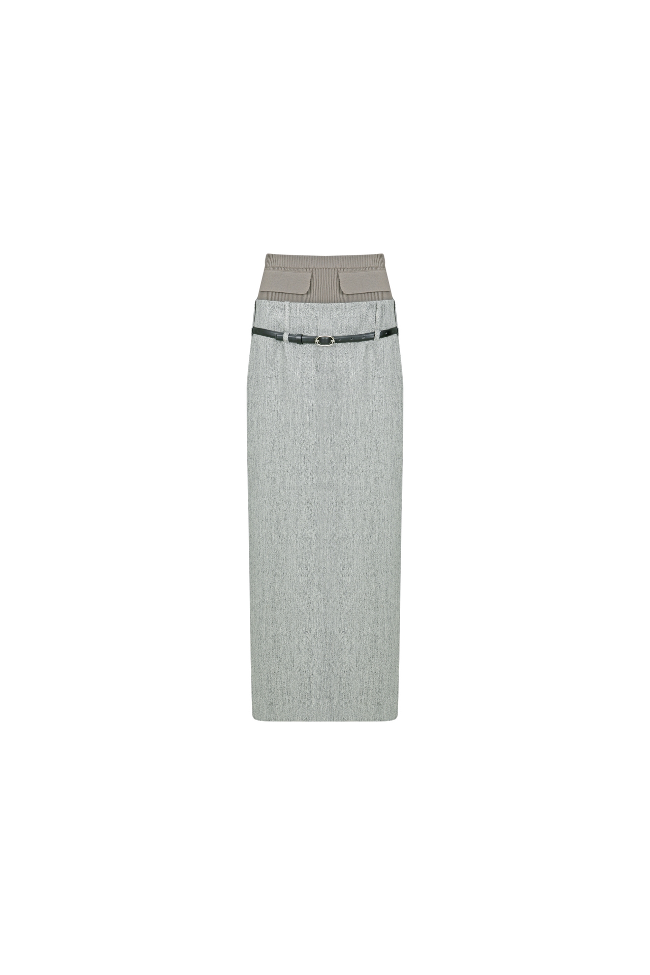 PANELED BELTED MAXI SKIRT (F26SK6022KK)