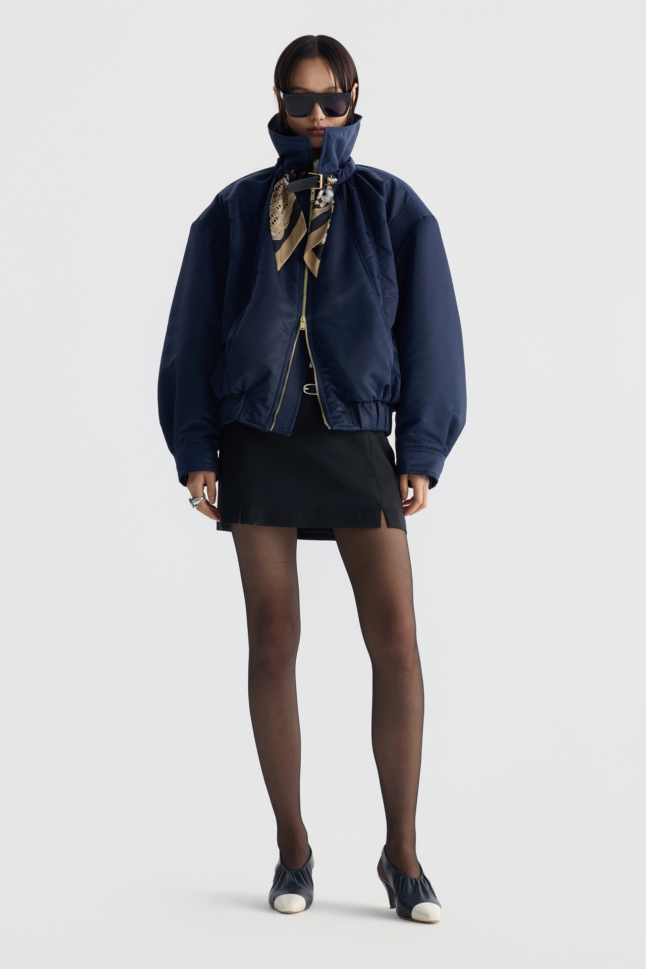 PATCHWORK MINI SKIRT (F26SK6041BK)