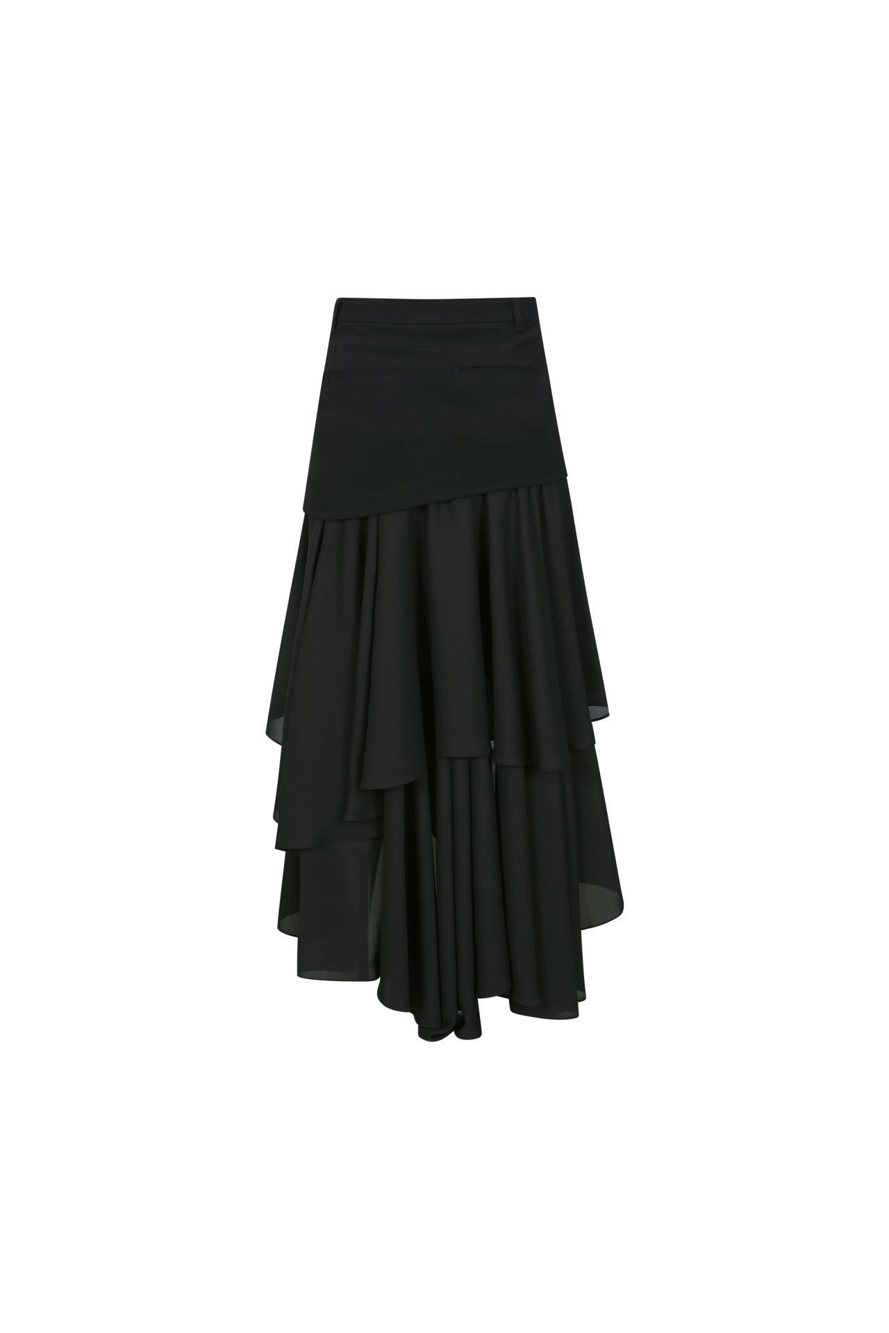 LAYERED HEM SKIRT (F26SK6051BK)