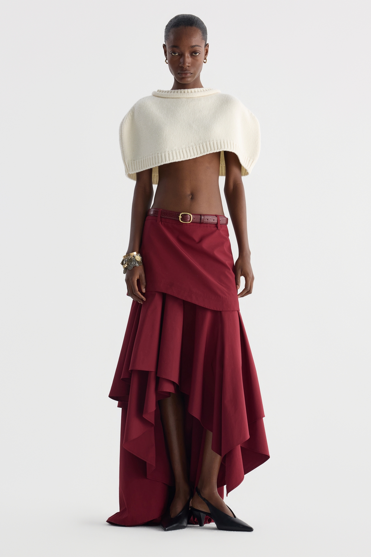 LAYERED HEM SKIRT (F26SK6052BD)