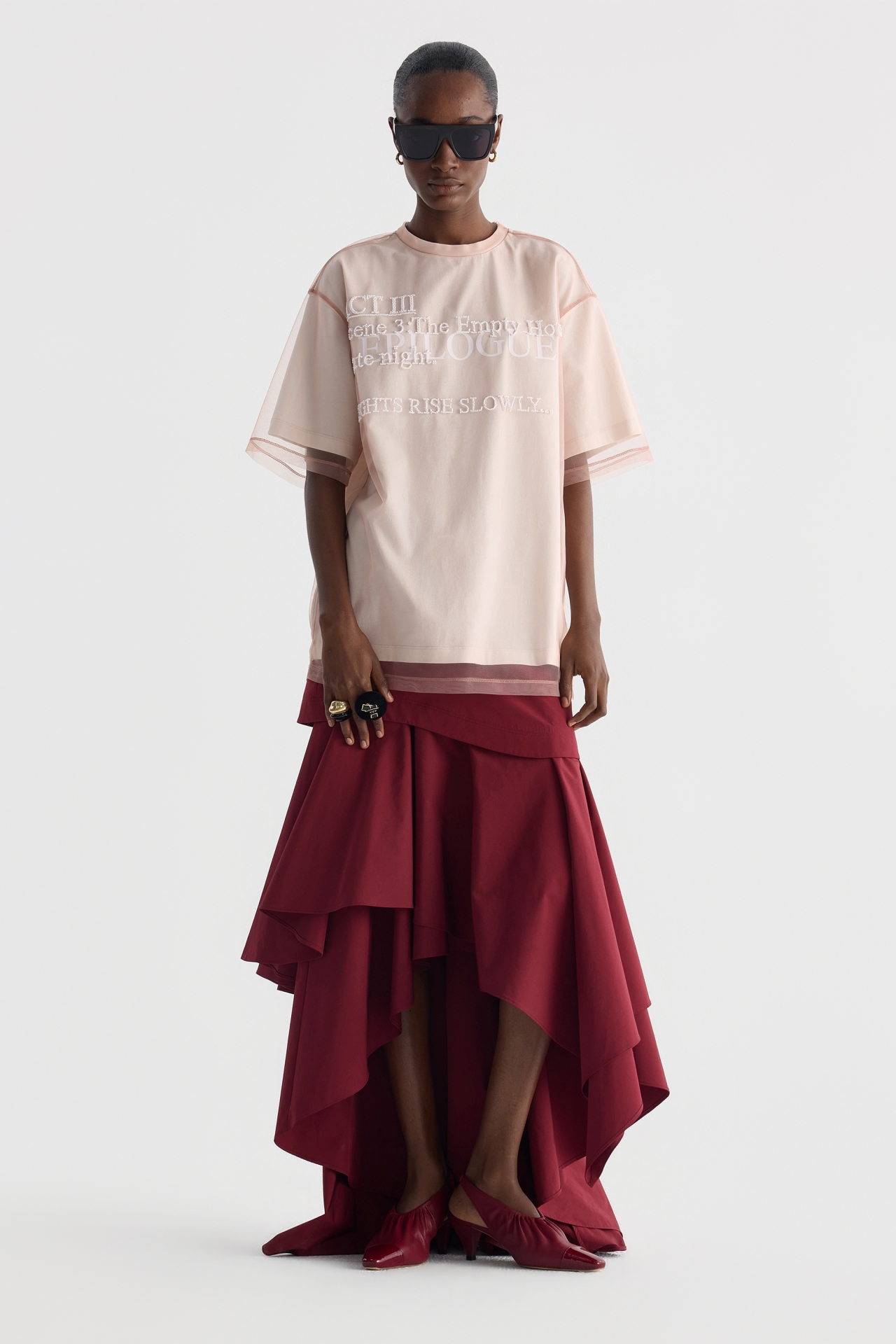 LAYERED HEM SKIRT (F26SK6052BD)
