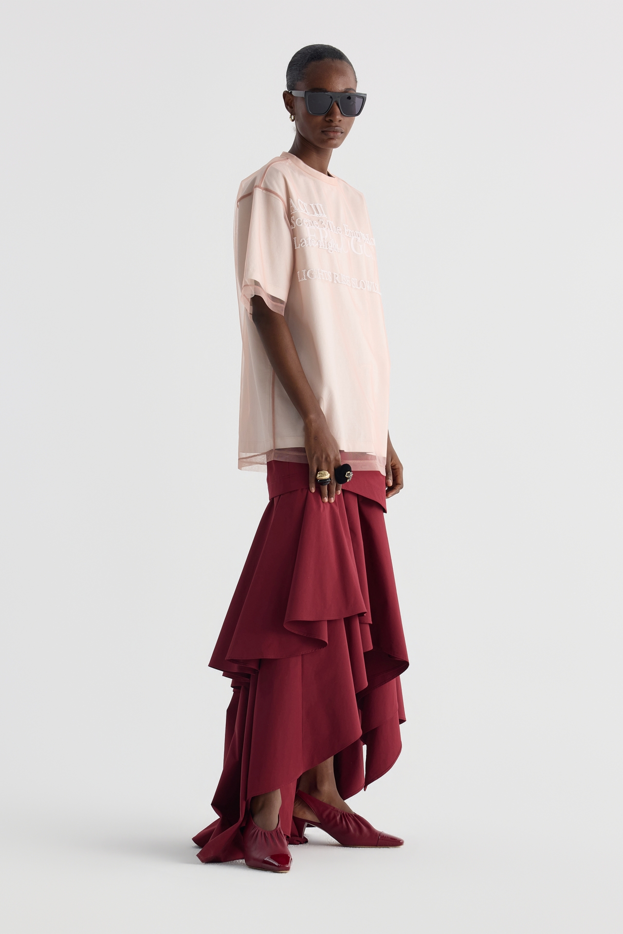 LAYERED HEM SKIRT (F26SK6052BD)