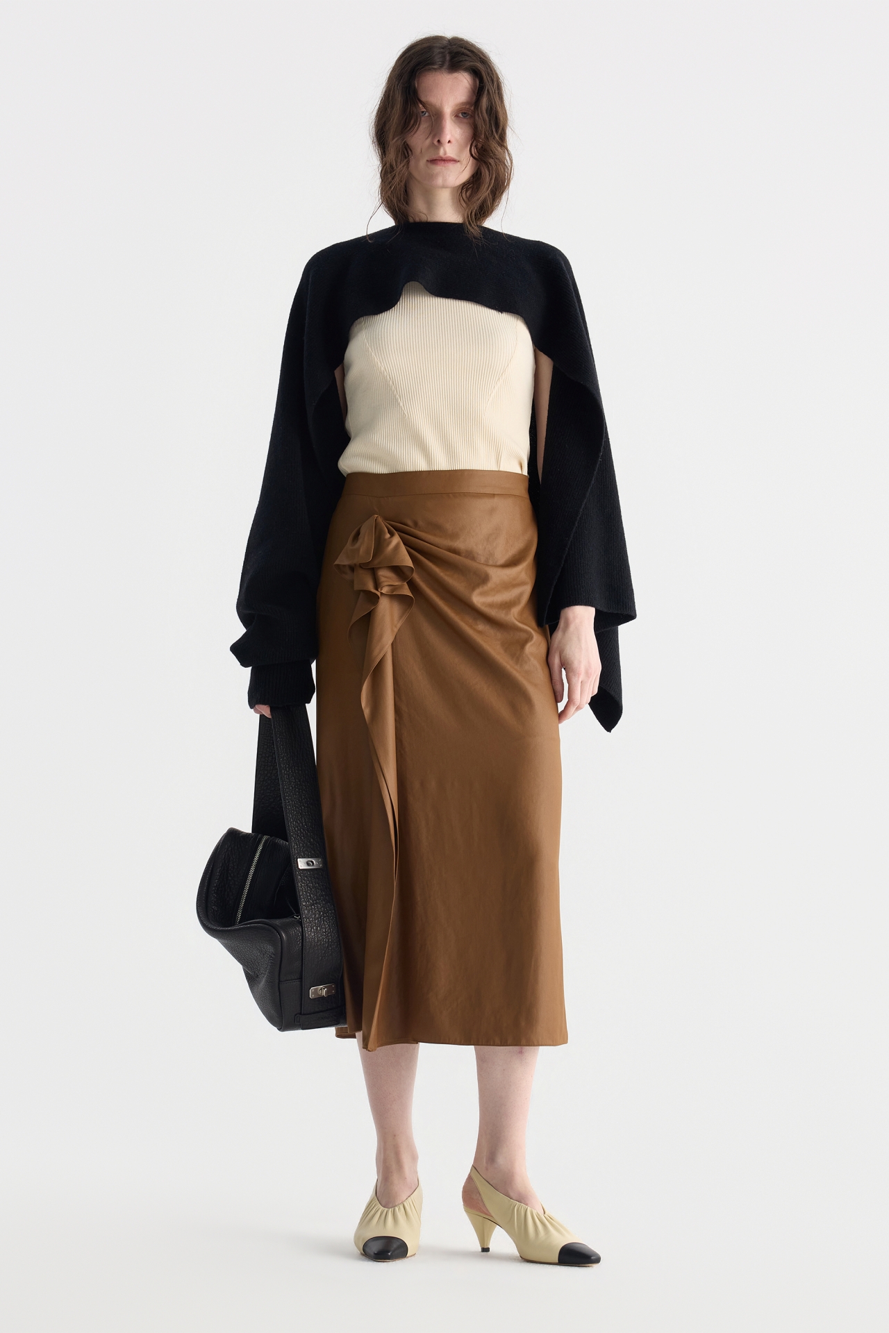 RUCHED WRAP SKIRT (F26SK6062CM)